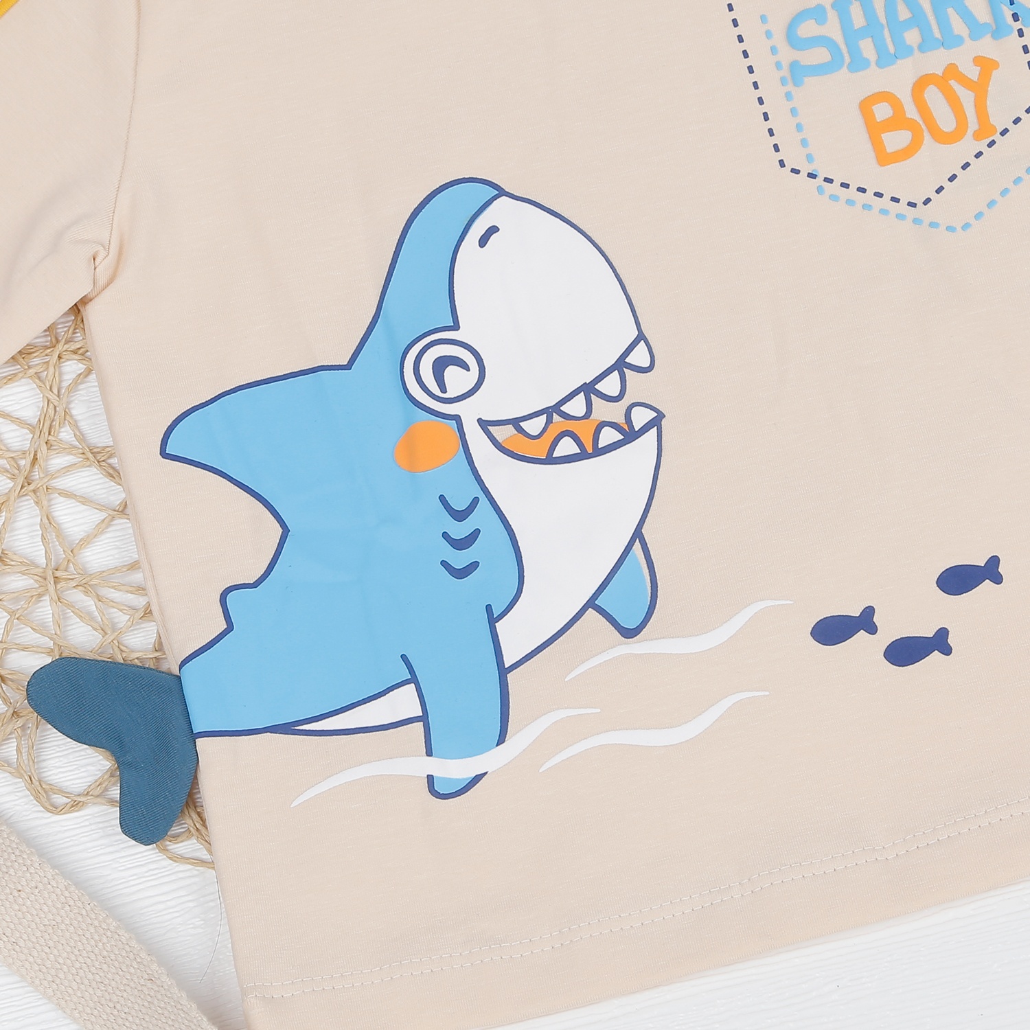 Bộ thun dài tay bé trai KidsPlaza in Cool Shark TT22T hình 4