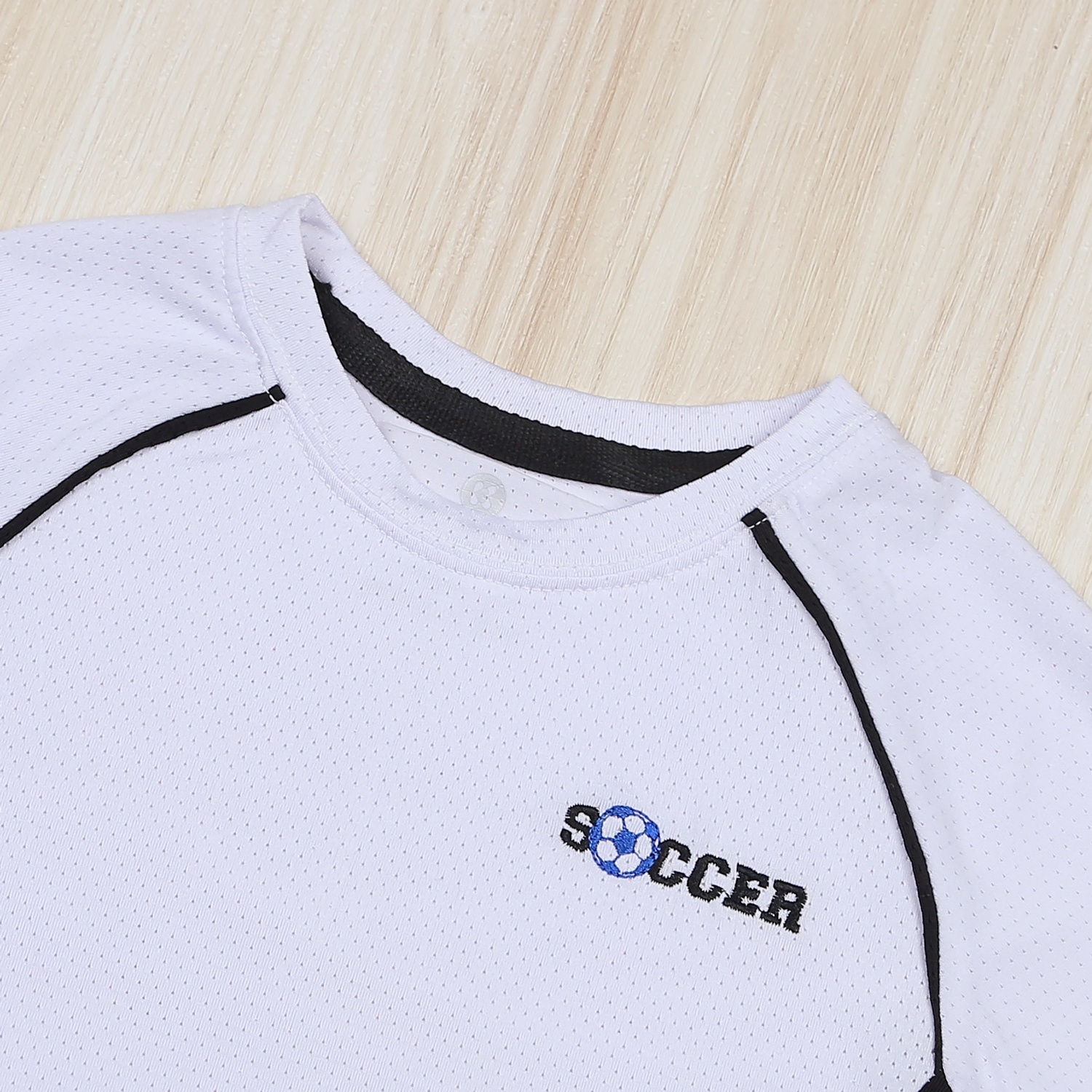 Bộ cộc bé trai thêu bóng KidsPlaza VY22H Trắng hình 4