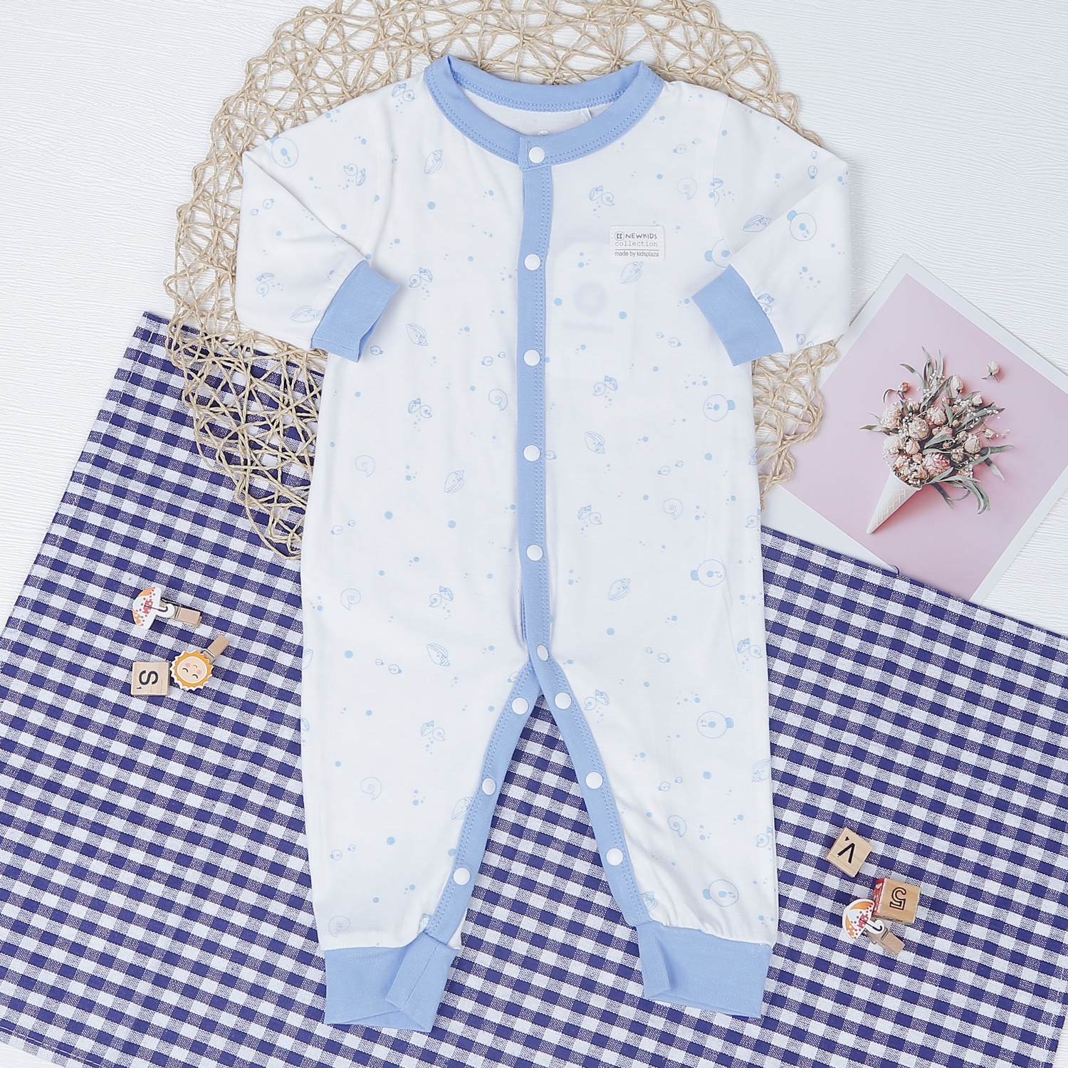 Body bé trai dài tay cài giữa Otis TinX KidsPlaza ND22T hình 1