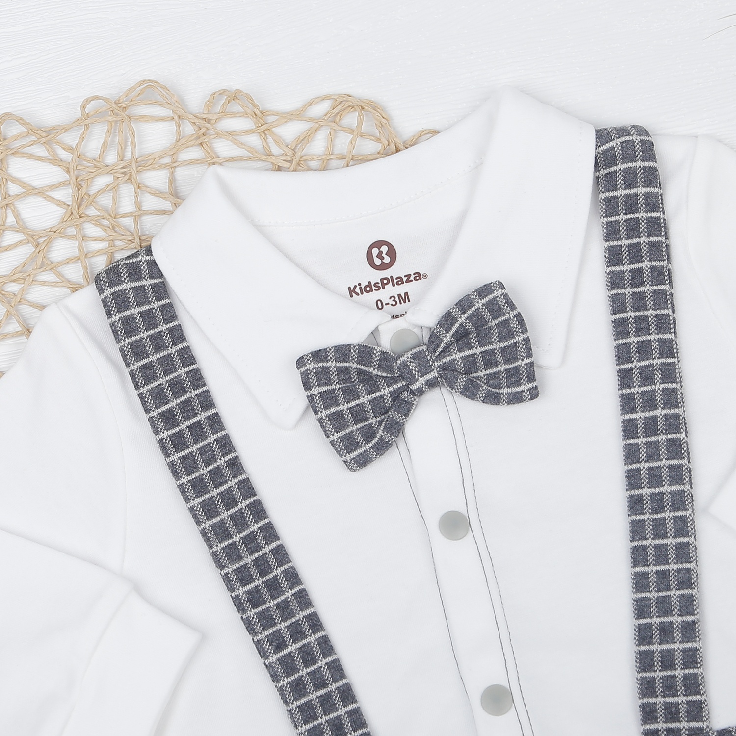  Body bé trai dài tay công tử KidsPlaza kẻ caro HN22D hình 2