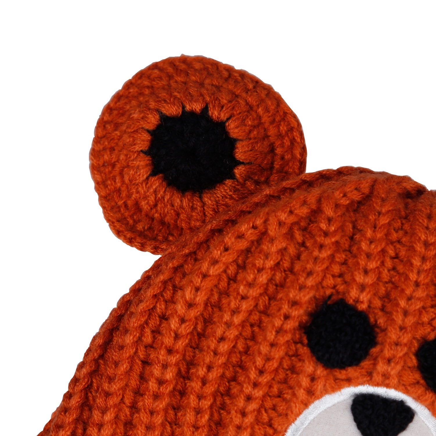 Mũ len hình mặt gấu AC21D (Nâu) hình 4