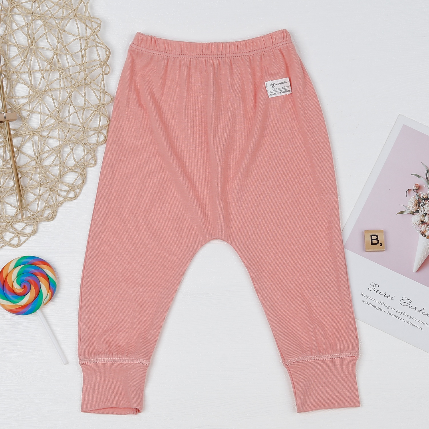 Bộ quần áo dài tay  bé gái khuy chéo KidsPlaza M22D hình 5