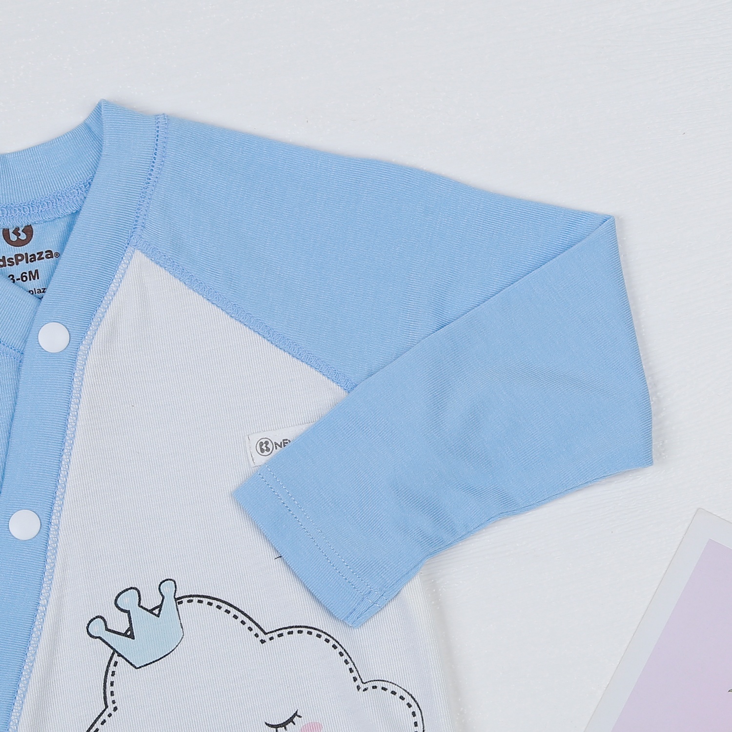 Bộ quần áo dài tay bé trai KidsPlaza in hình mây M22D  hình 3