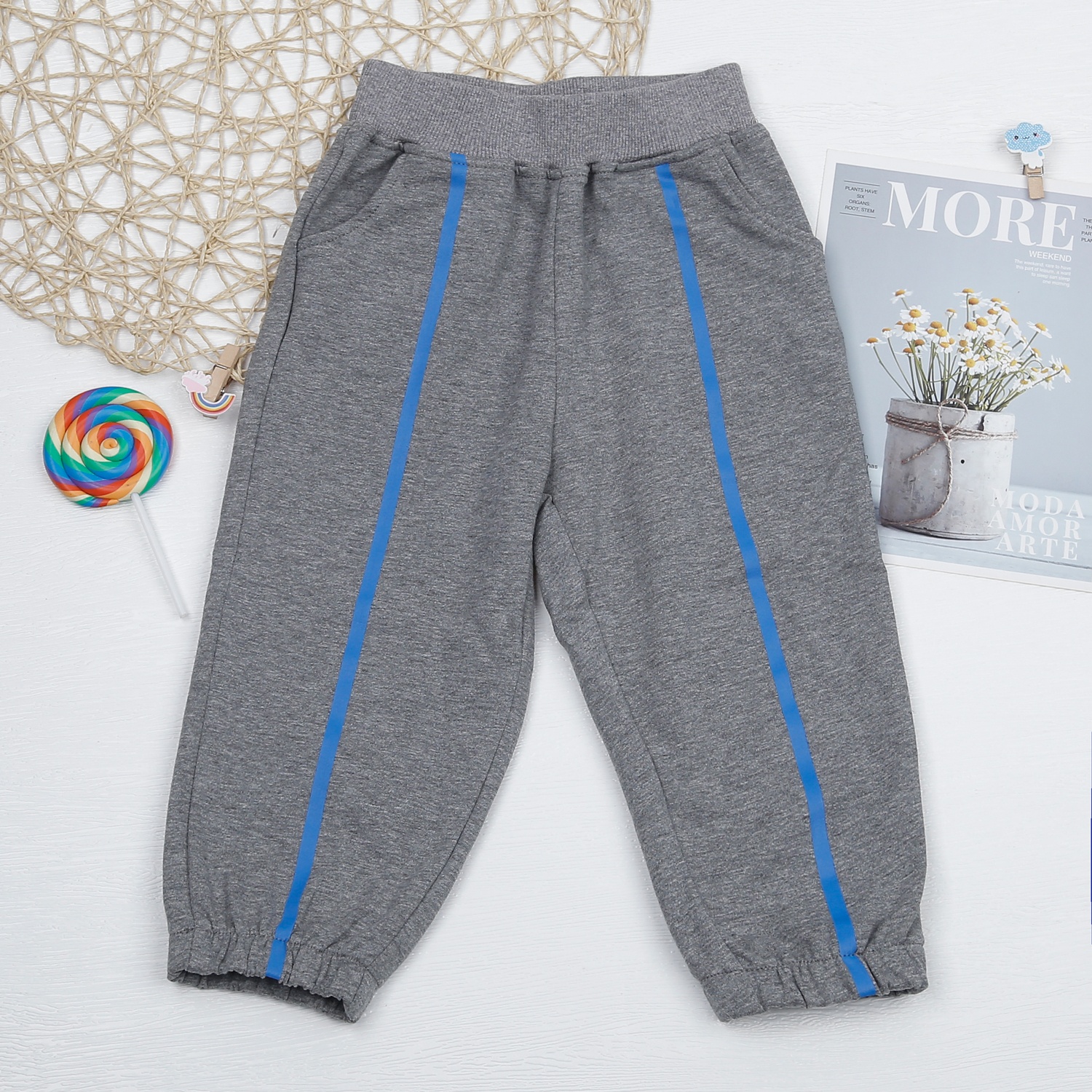 Bộ quần áo dài tay bé trai phối in gấu vàng xanh KidsPlaza HN22D  hình 5