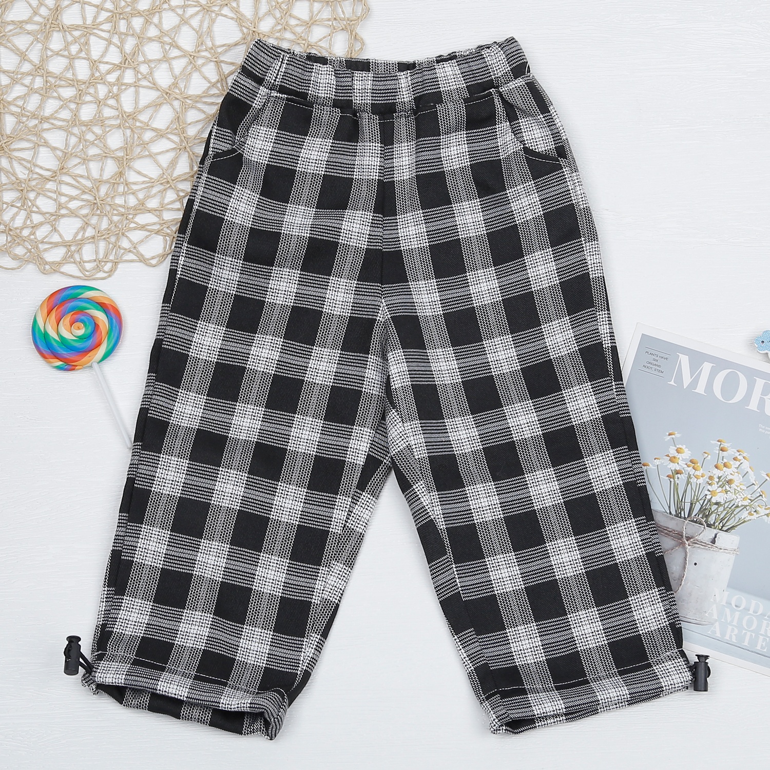 Bộ quần áo dài tay bé trai phối in túi chéo xanh KidsPlaza HN22D hình 4