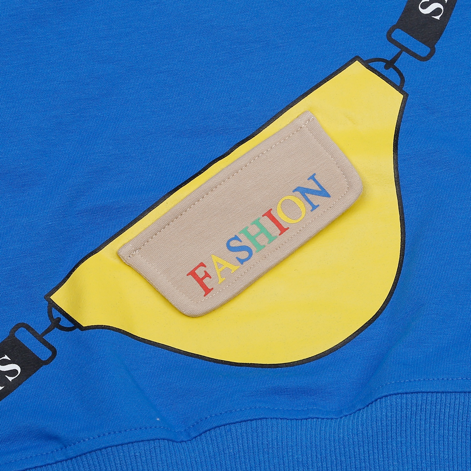 Bộ quần áo dài tay bé trai phối in túi chéo xanh KidsPlaza HN22D hình 2