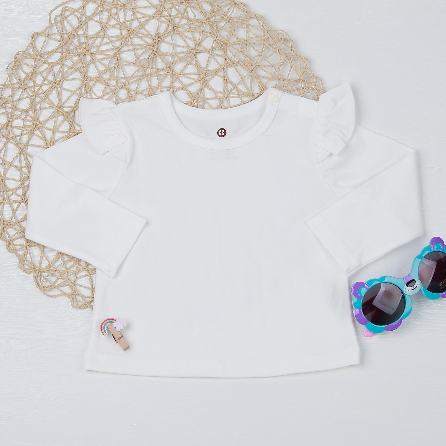 Set yếm váy bé gái KidsPlaza in thỏ xanh ngọc HN22T hình 2