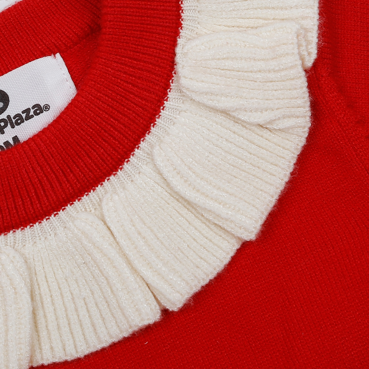 Váy len dài tay KidsPlaza màu đỏ cổ bèo HN22D hình 2