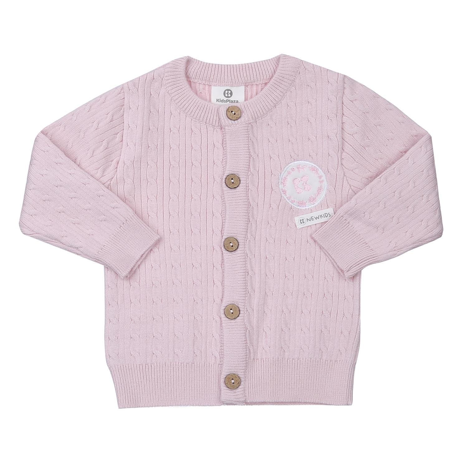 Áo len bé gái cài giữa KidsPlaza ND23D (Hồng nhạt) hình 1