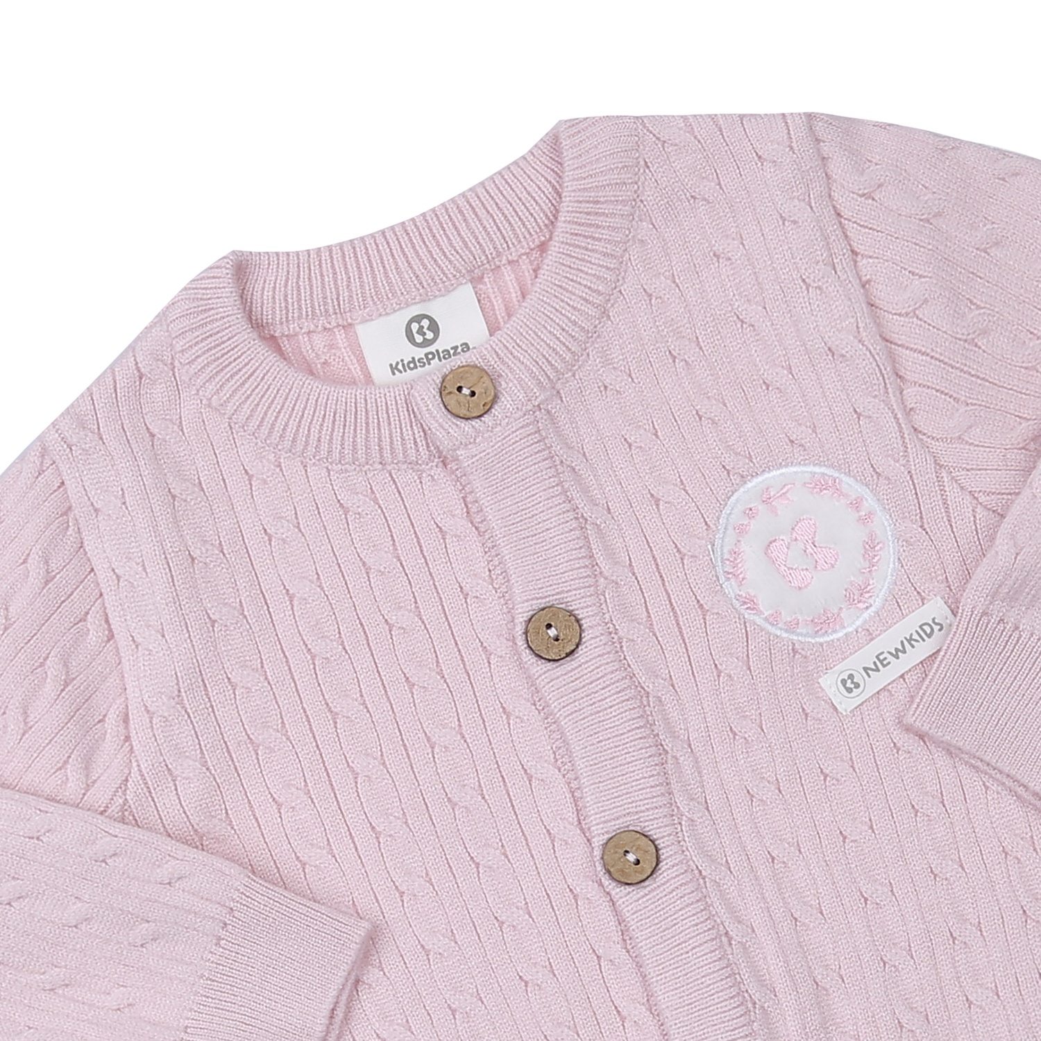 Áo len bé gái cài giữa KidsPlaza ND23D (Hồng nhạt) hình 2