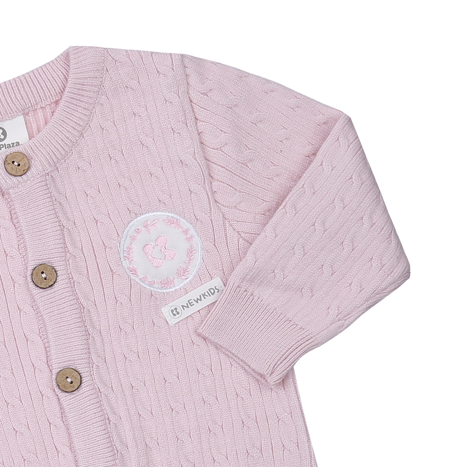 Áo len bé gái cài giữa KidsPlaza ND23D (Hồng nhạt) hình 3