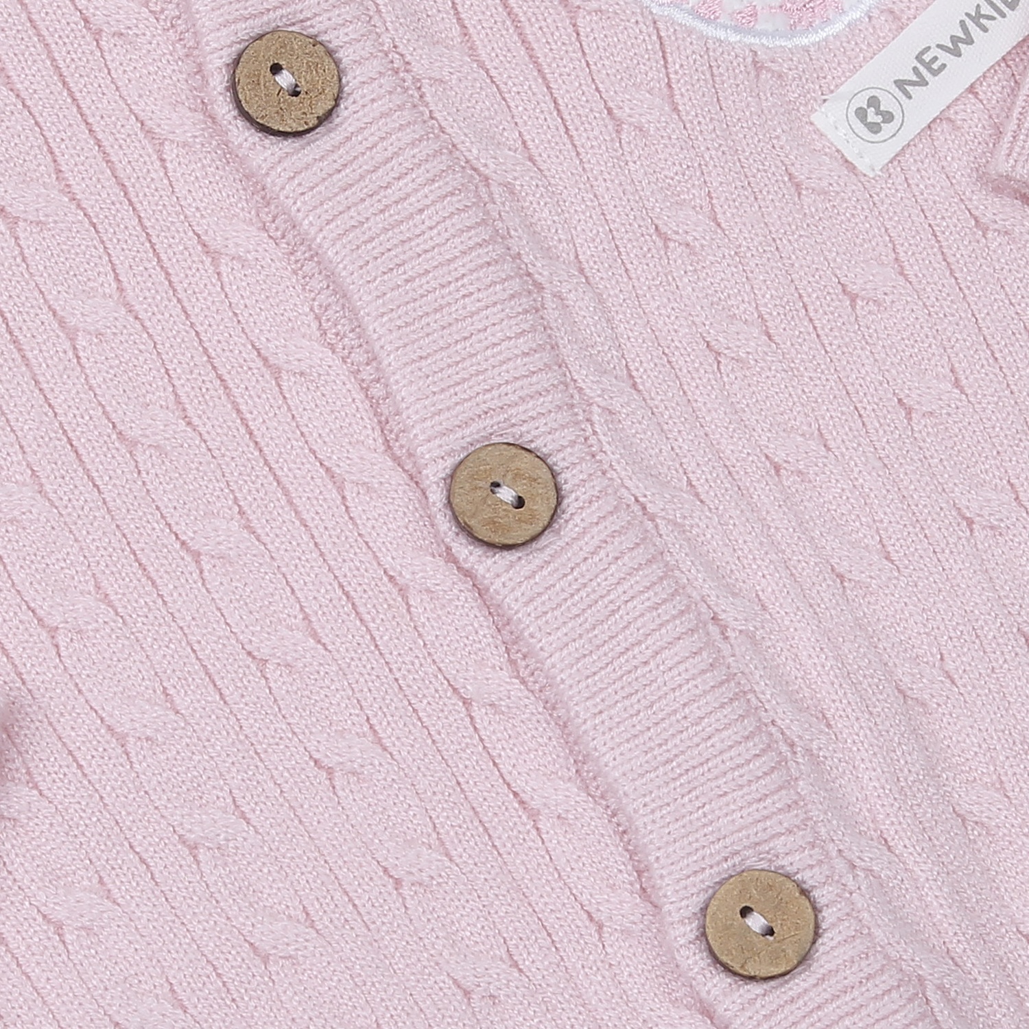 Áo len bé gái cài giữa KidsPlaza ND23D (Hồng nhạt) hình 4