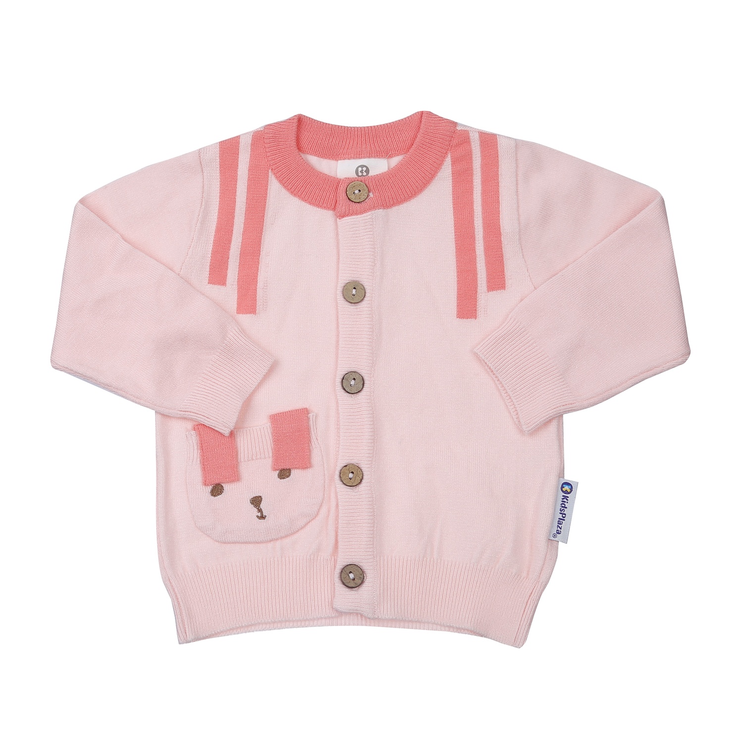 Áo len cài giữa bé gái KidsPlaza ND23D (Hồng Be) hình 1