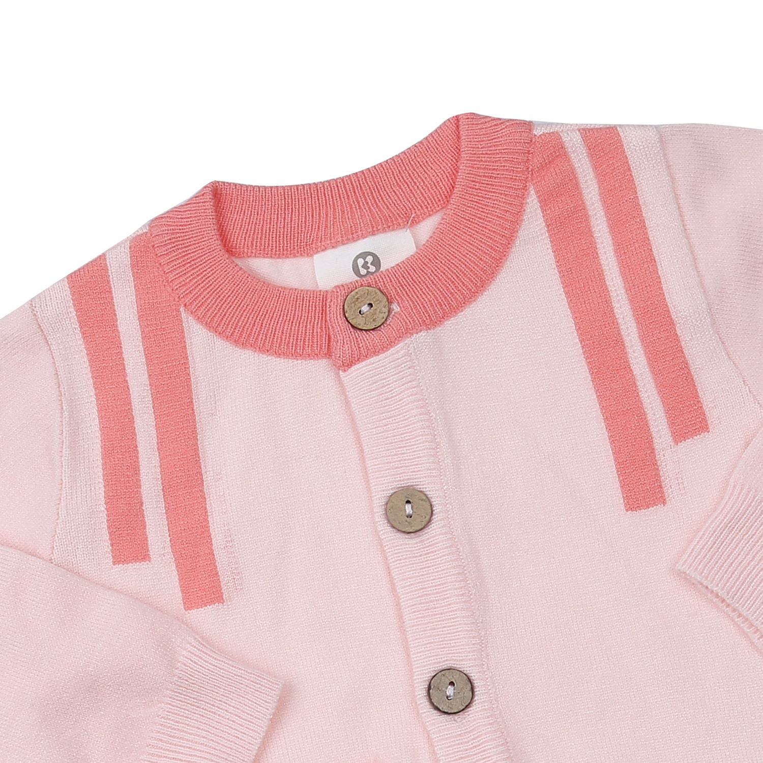 Áo len cài giữa bé gái KidsPlaza ND23D (Hồng Be)  hình 2