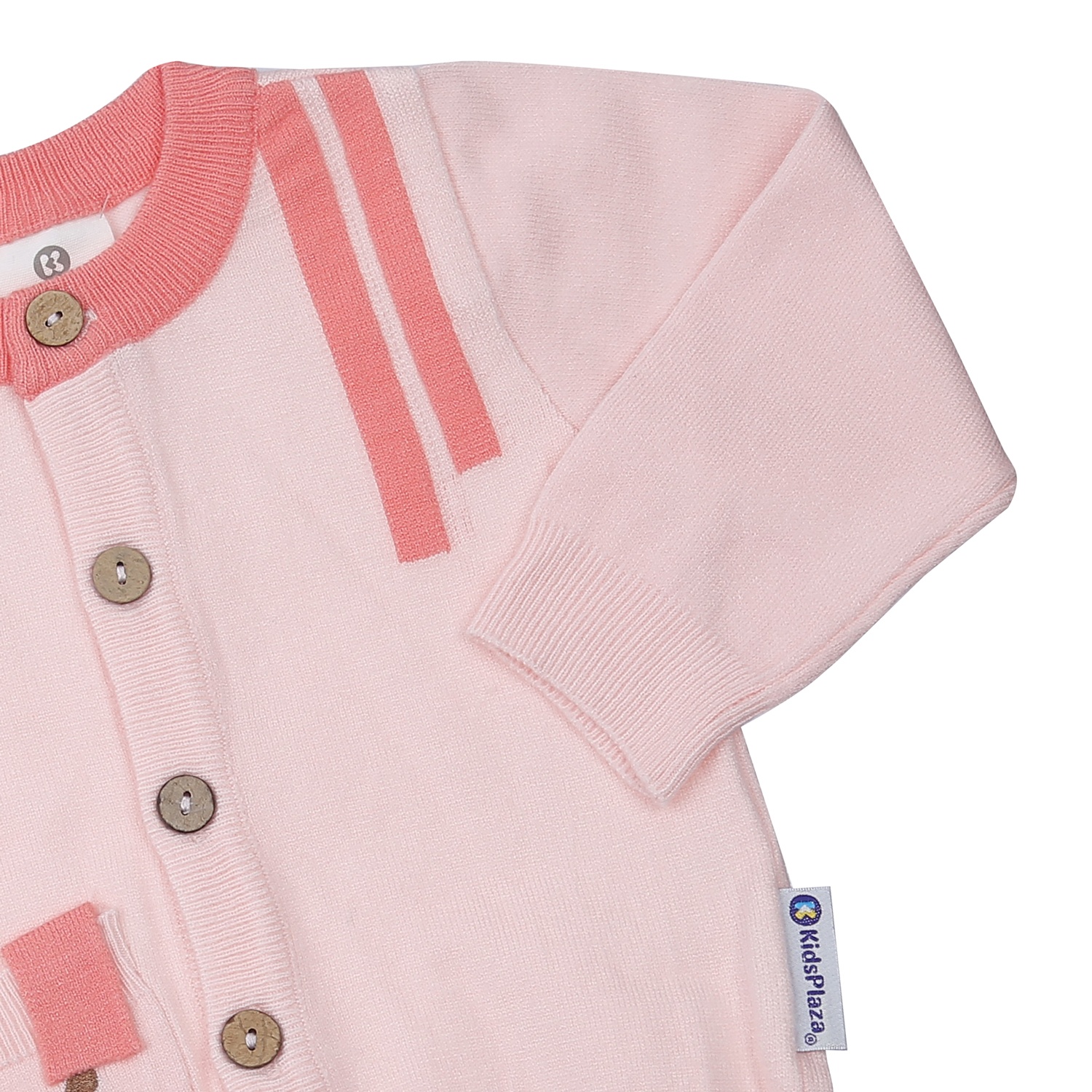 Áo len cài giữa bé gái KidsPlaza ND23D (Hồng Be) hình 3