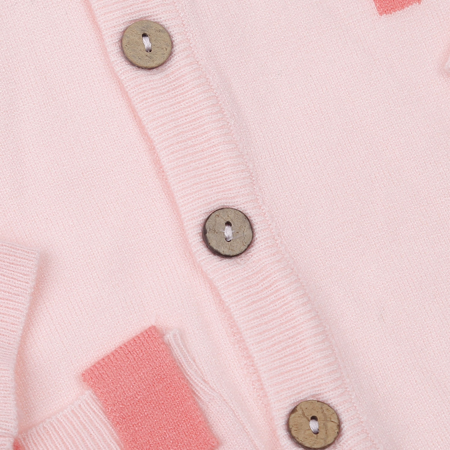 Áo len cài giữa bé gái KidsPlaza ND23D (Hồng Be) hình 4