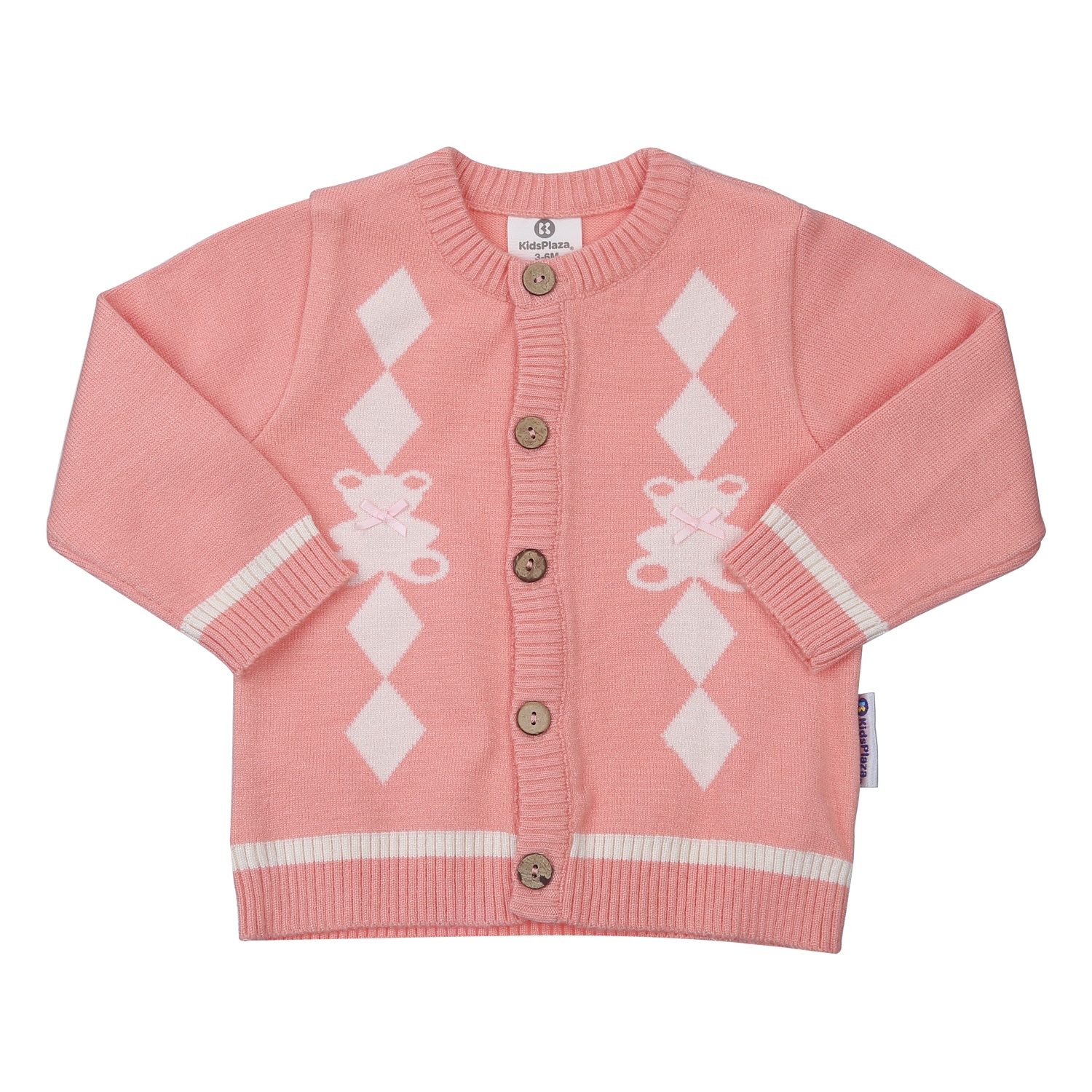 Áo len cài giữa bé gái KidsPlaza HQ ND23D (Hồng) hình 1