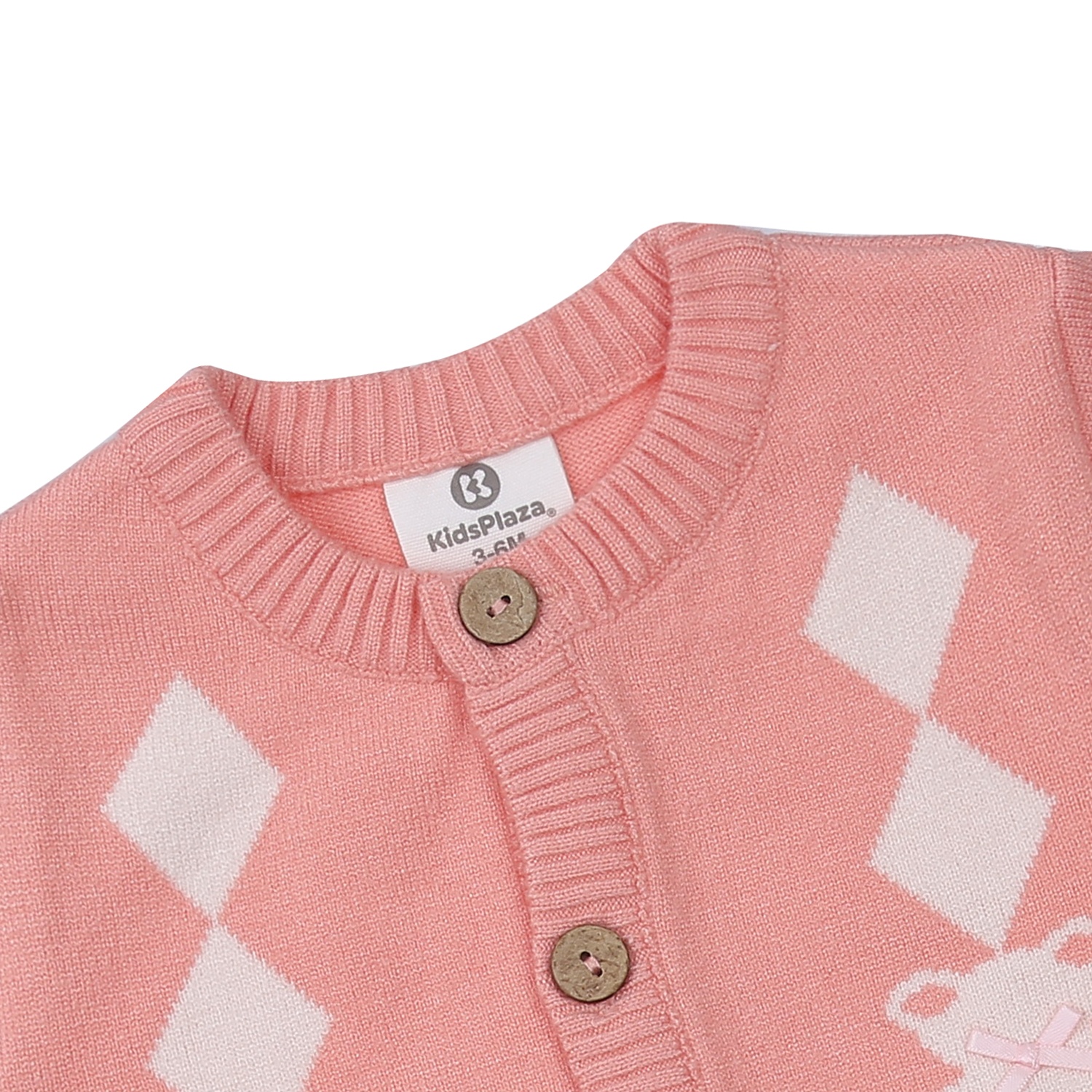 Áo len cài giữa bé gái KidsPlaza HQ ND23D (Hồng) hình 3