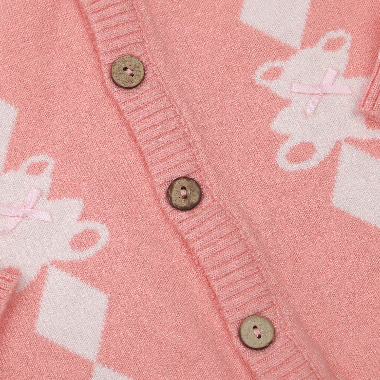 Áo len cài giữa bé gái KidsPlaza HQ ND23D (Hồng) hình 4