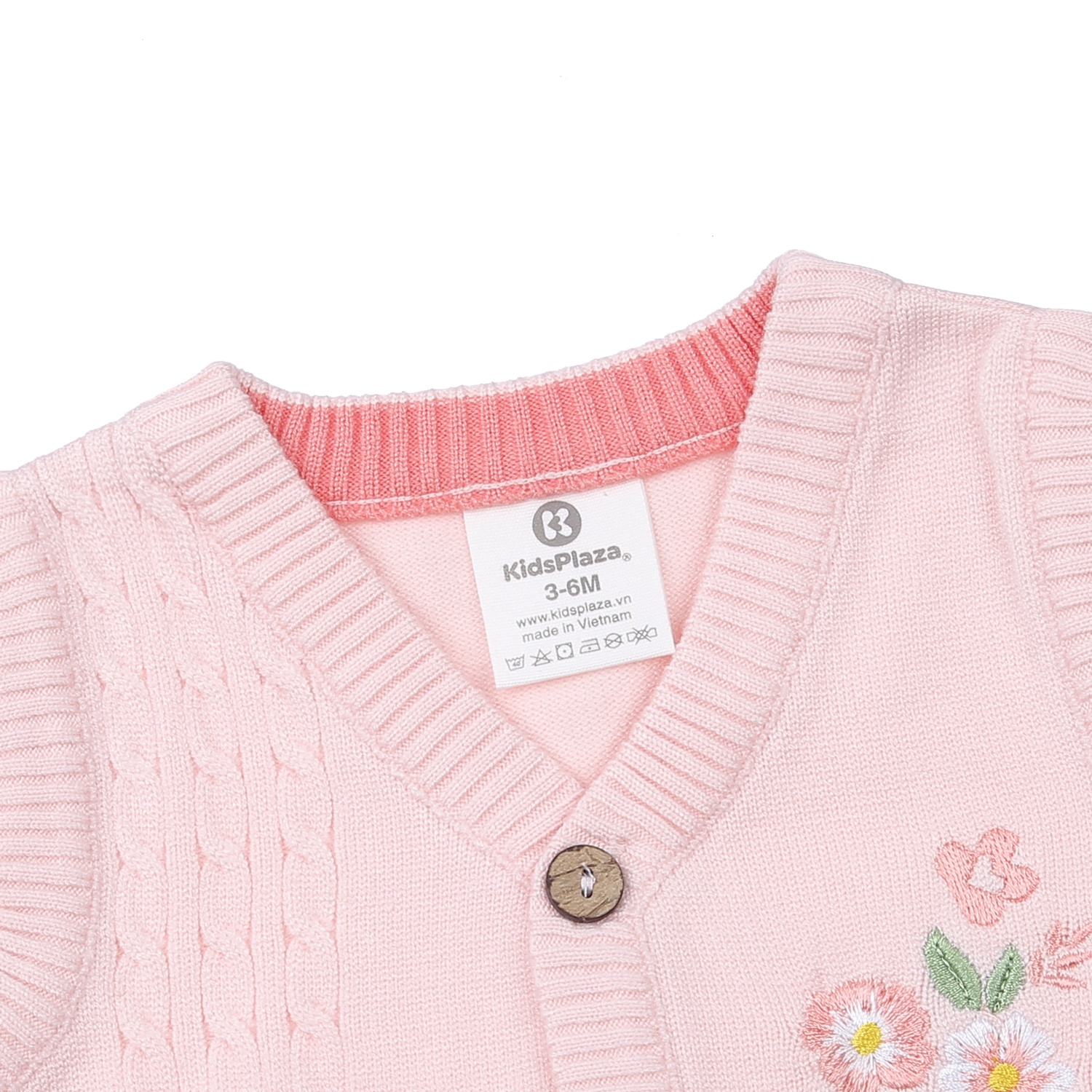 Áo len gile bé gái KidsPlaza ND23D (Hồng be) hình 2