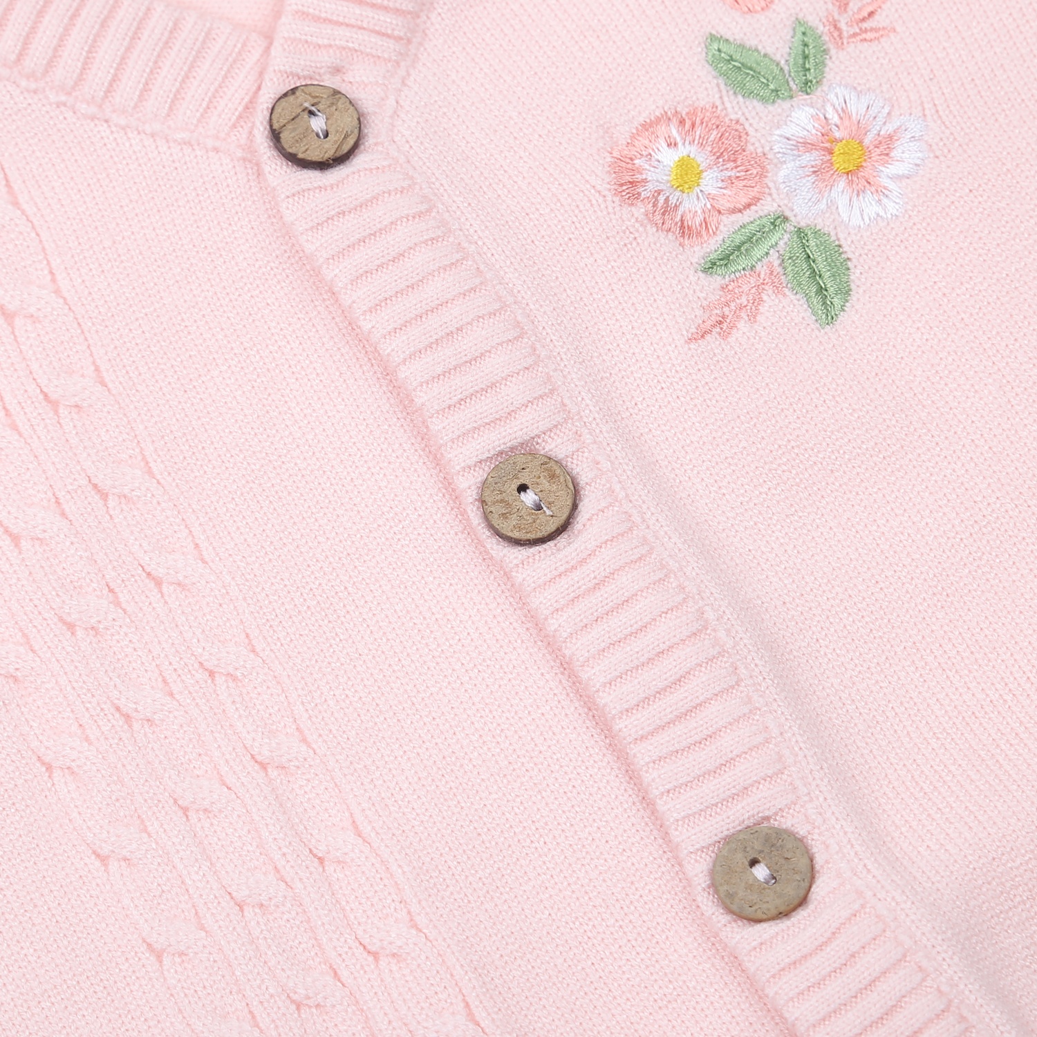 Áo len gile bé gái KidsPlaza ND23D (Hồng be) hình 4