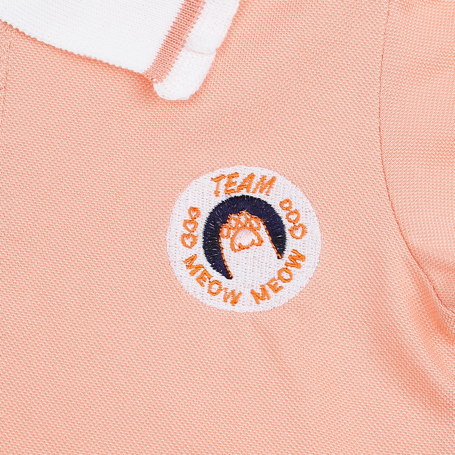 Áo polo bé gái KidsPlaza Team Meow HN23H (Cam) hình 2