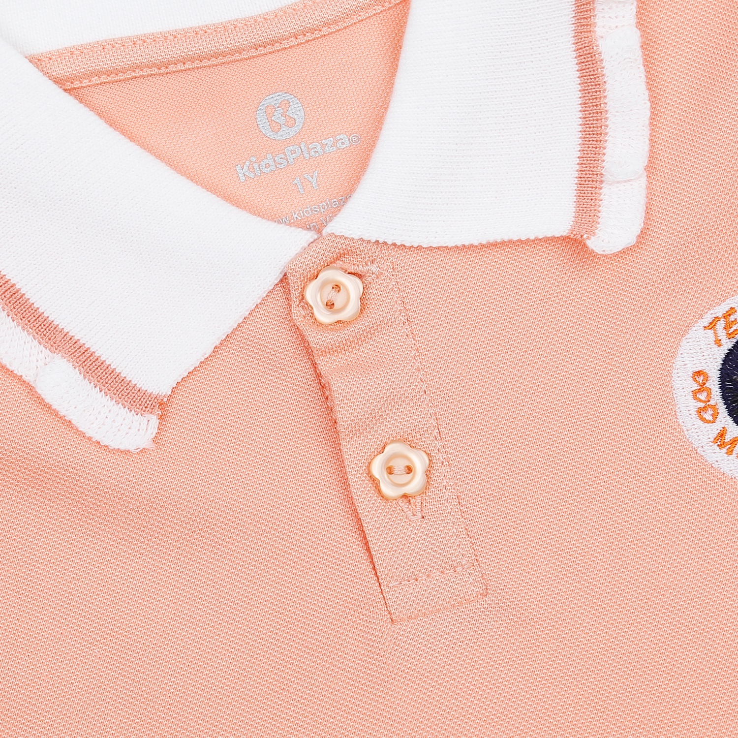 Áo polo bé gái KidsPlaza Team Meow HN23H (Cam) hình 3