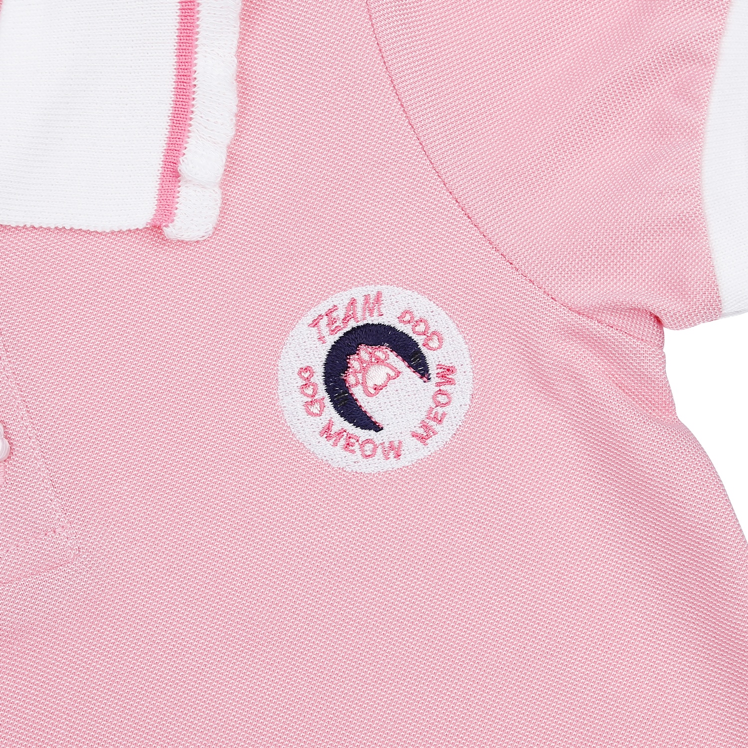 Áo polo bé gái KidsPlaza Team Meow HN23H (Hồng)  hình 2