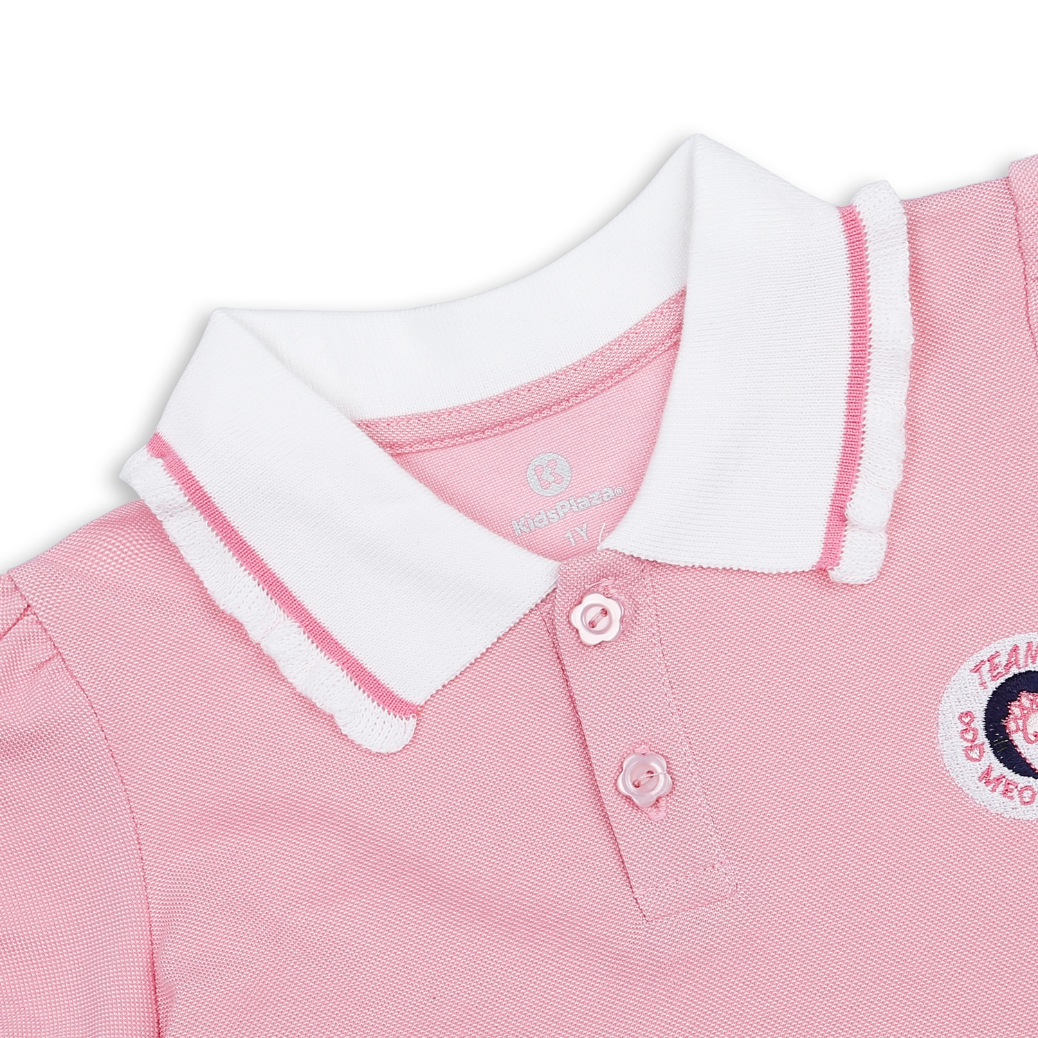 Áo polo bé gái KidsPlaza Team Meow HN23H (Hồng)  hình 4