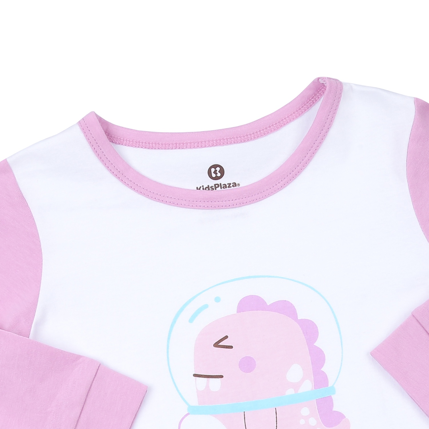 Bộ dài tay bé gái KidsPlaza in khủng long M23T (Trắng tím) hình 3