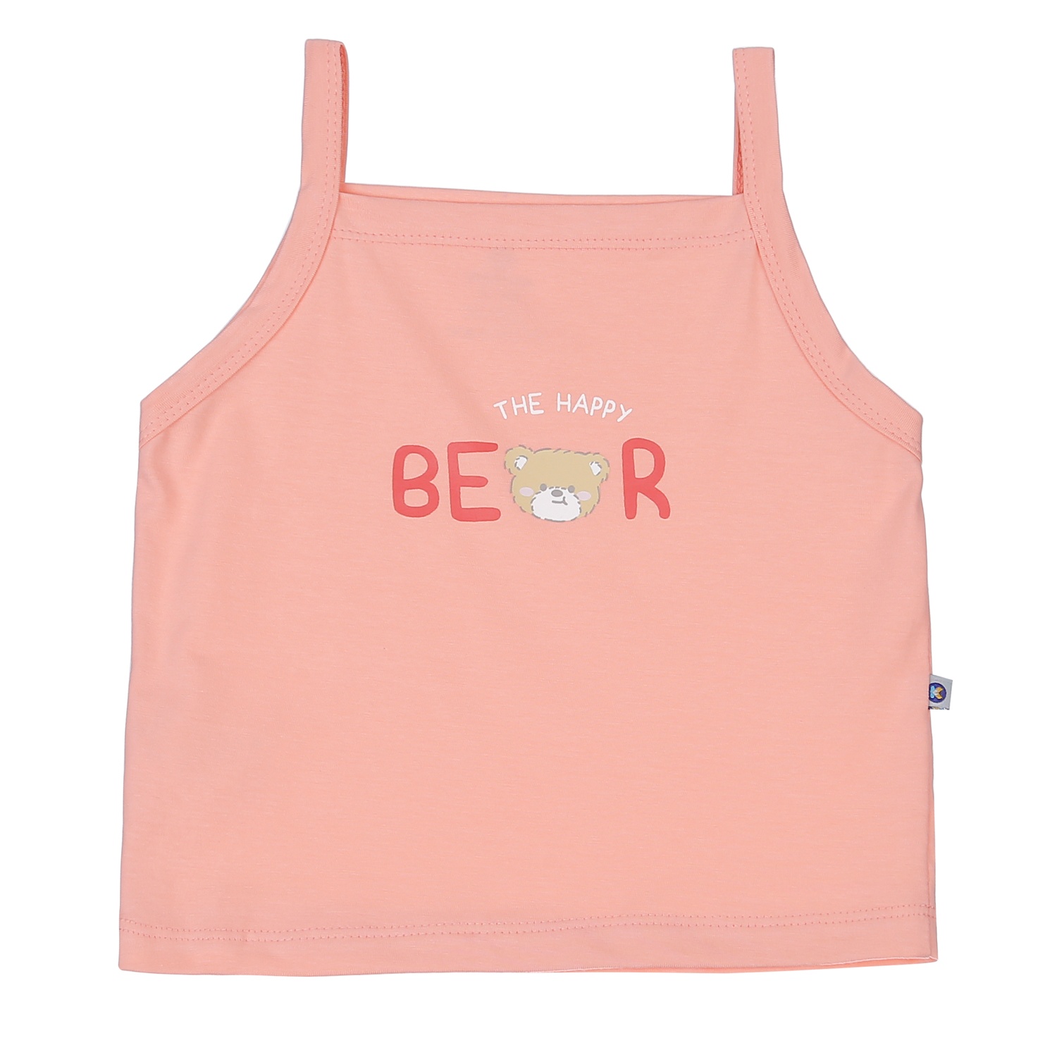 Bộ quần áo bé gái KidsPlaza hai dây in bear AT23H (Hồng) hình 2