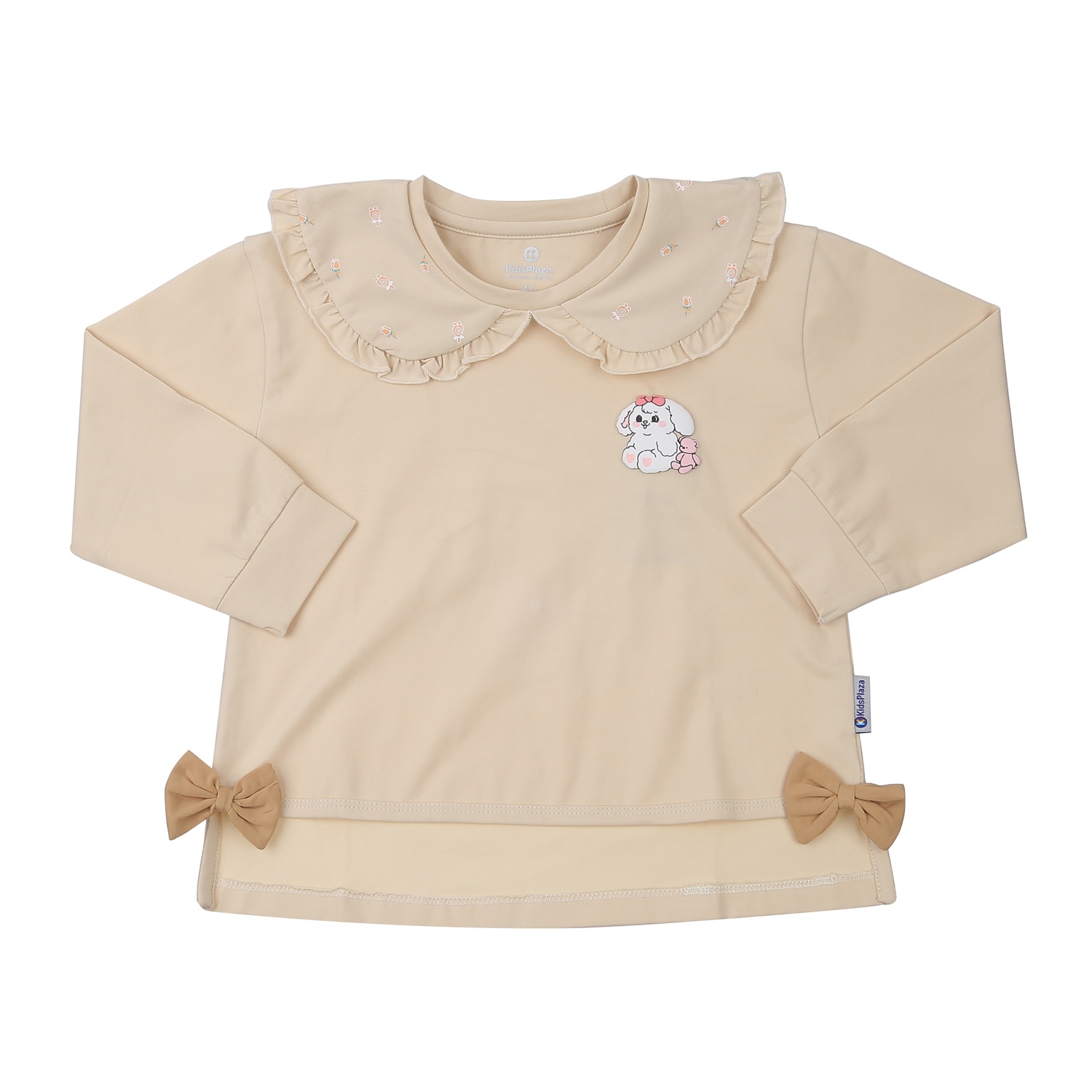 Bộ quần áo dài tay bé gái KidsPlaza in gấu TT23T (Be) hình 2