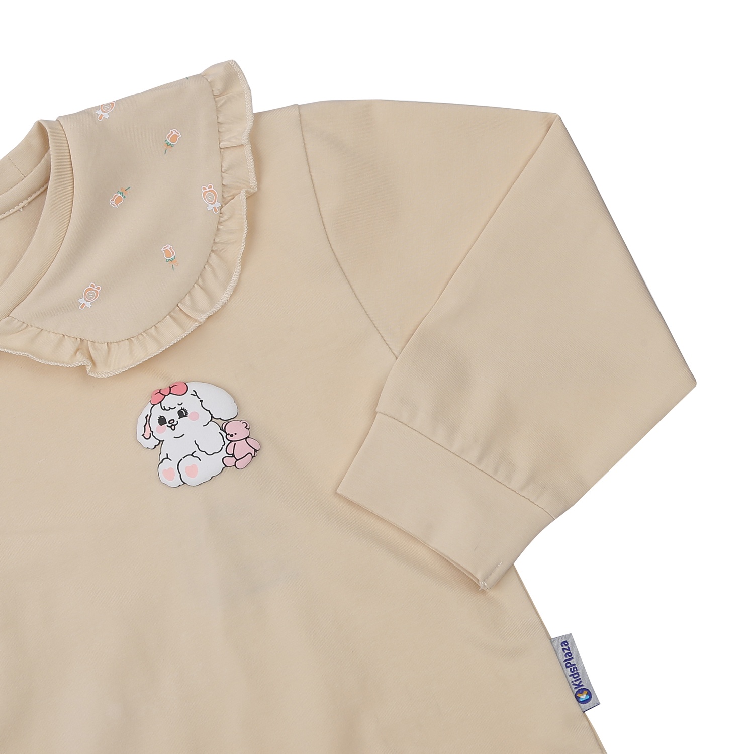 Bộ quần áo dài tay bé gái KidsPlaza in gấu TT23T (Be) hình 4