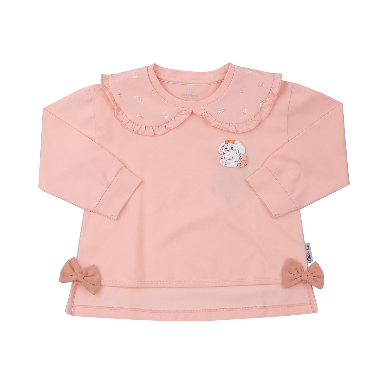 Bộ quần áo dài tay bé gái KidsPlaza in nổi gấu TT23T (Hồng) hình 2