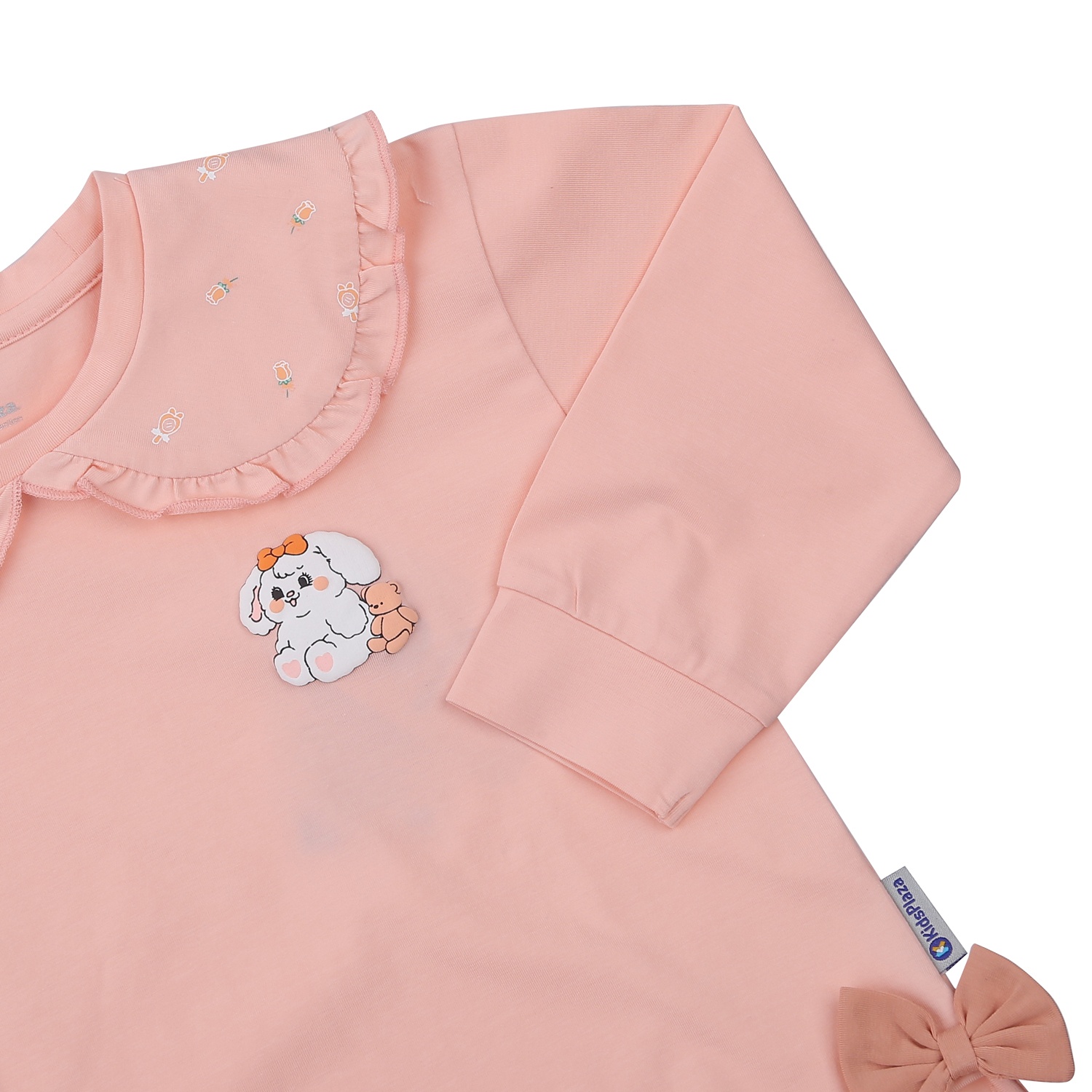 Bộ quần áo dài tay bé gái KidsPlaza in nổi gấu TT23T (Hồng) hình 3