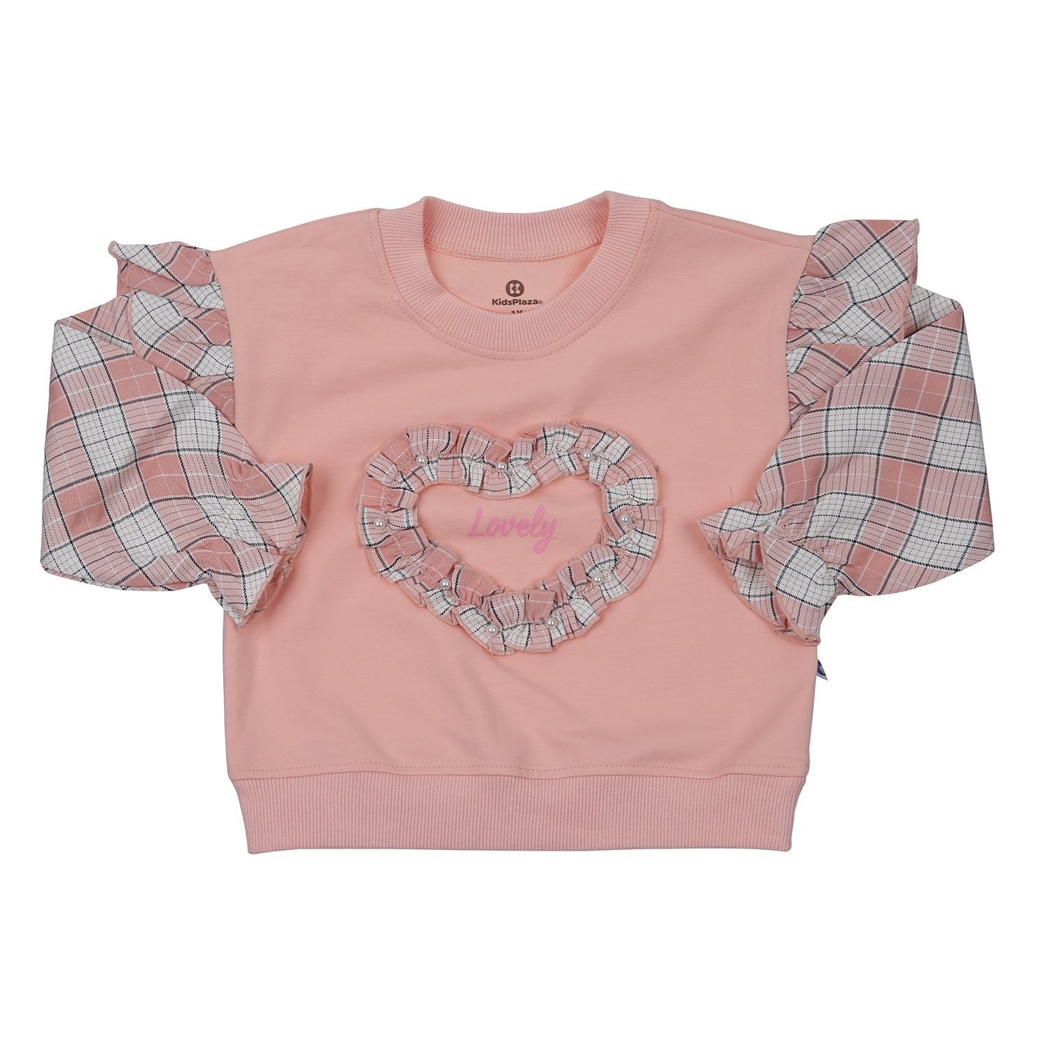 Set váy bé gái KidsPlaza in tim LOVE HN23D (Hồng) hình 2