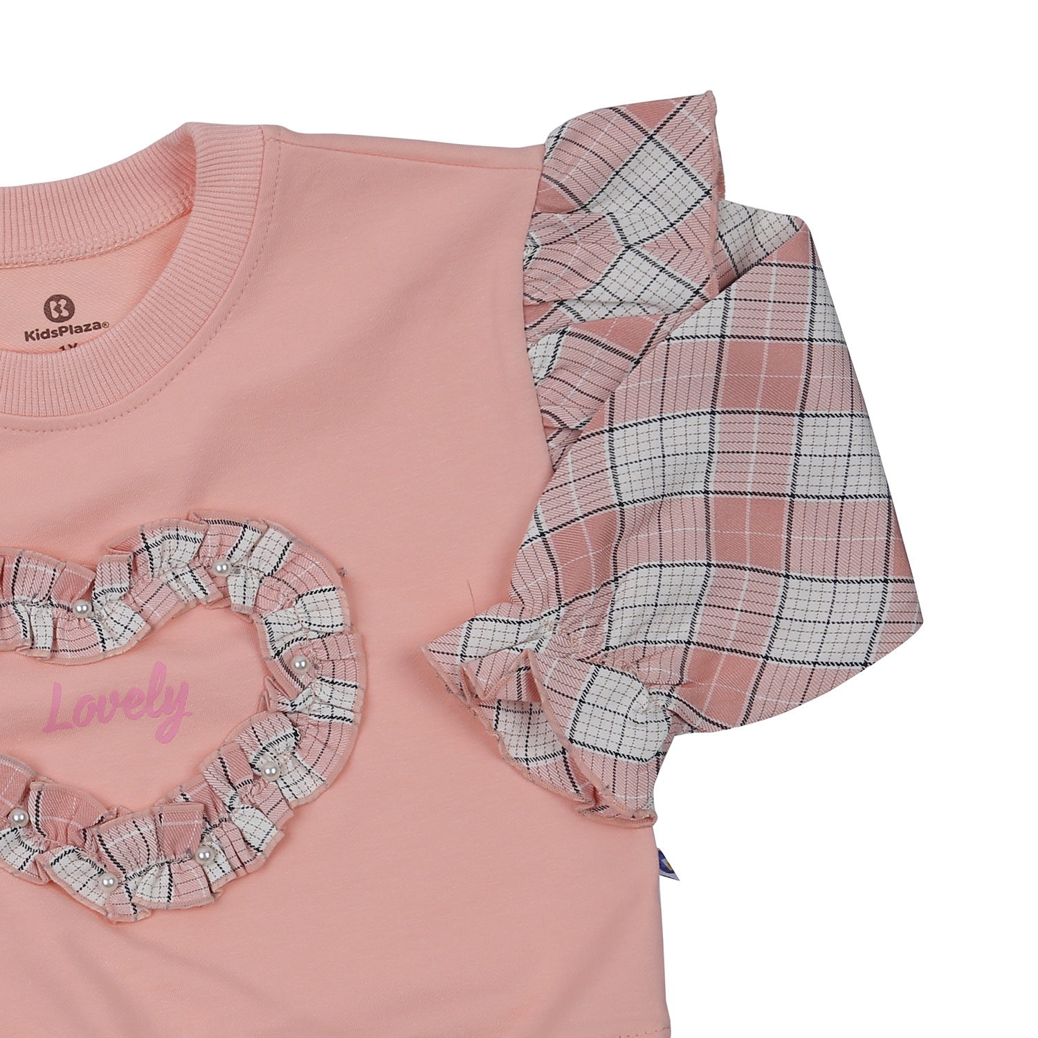 Set váy bé gái KidsPlaza in tim LOVE HN23D (Hồng) hình 3