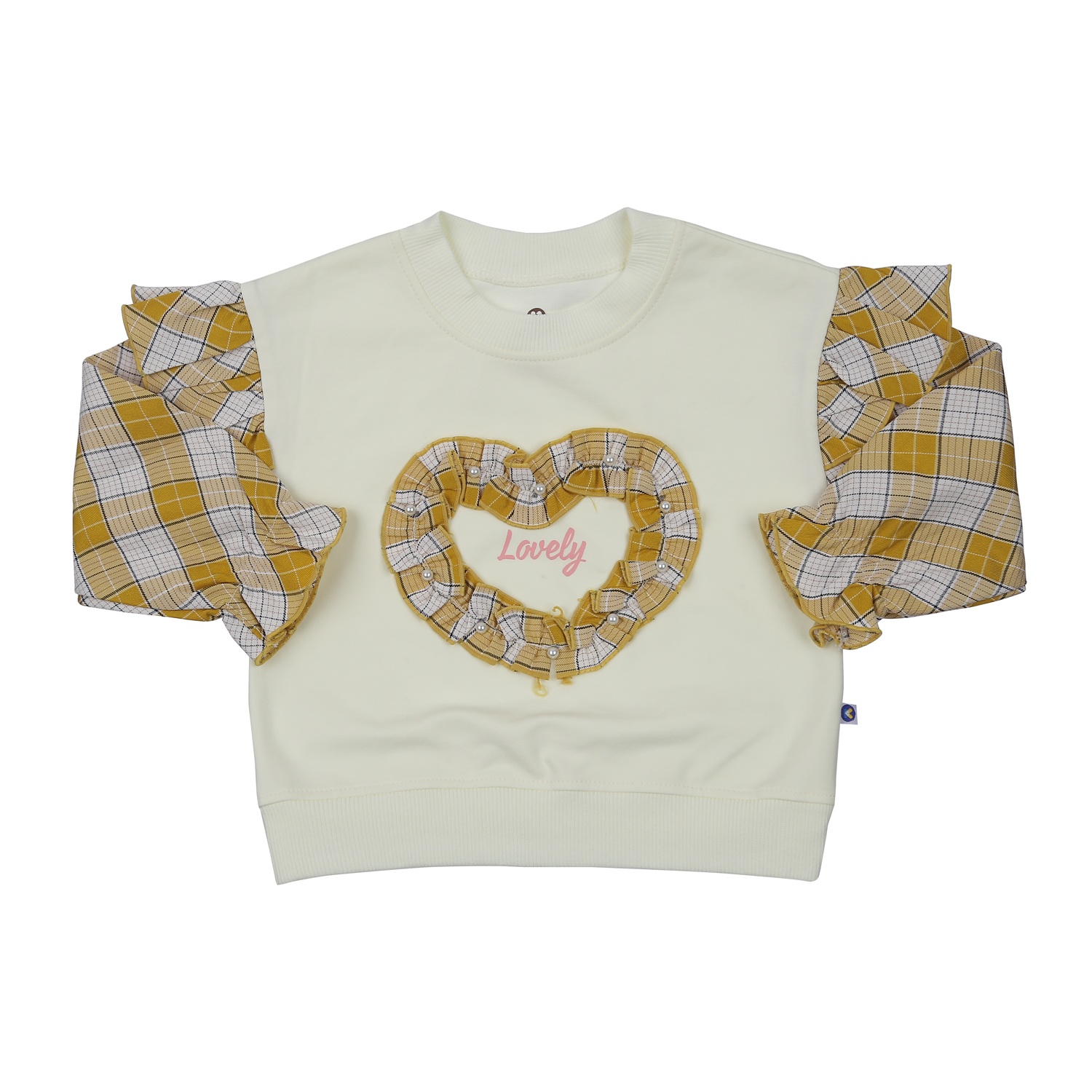 Set váy bé gái KidsPlaza in tim LOVE HN23D (Vàng)