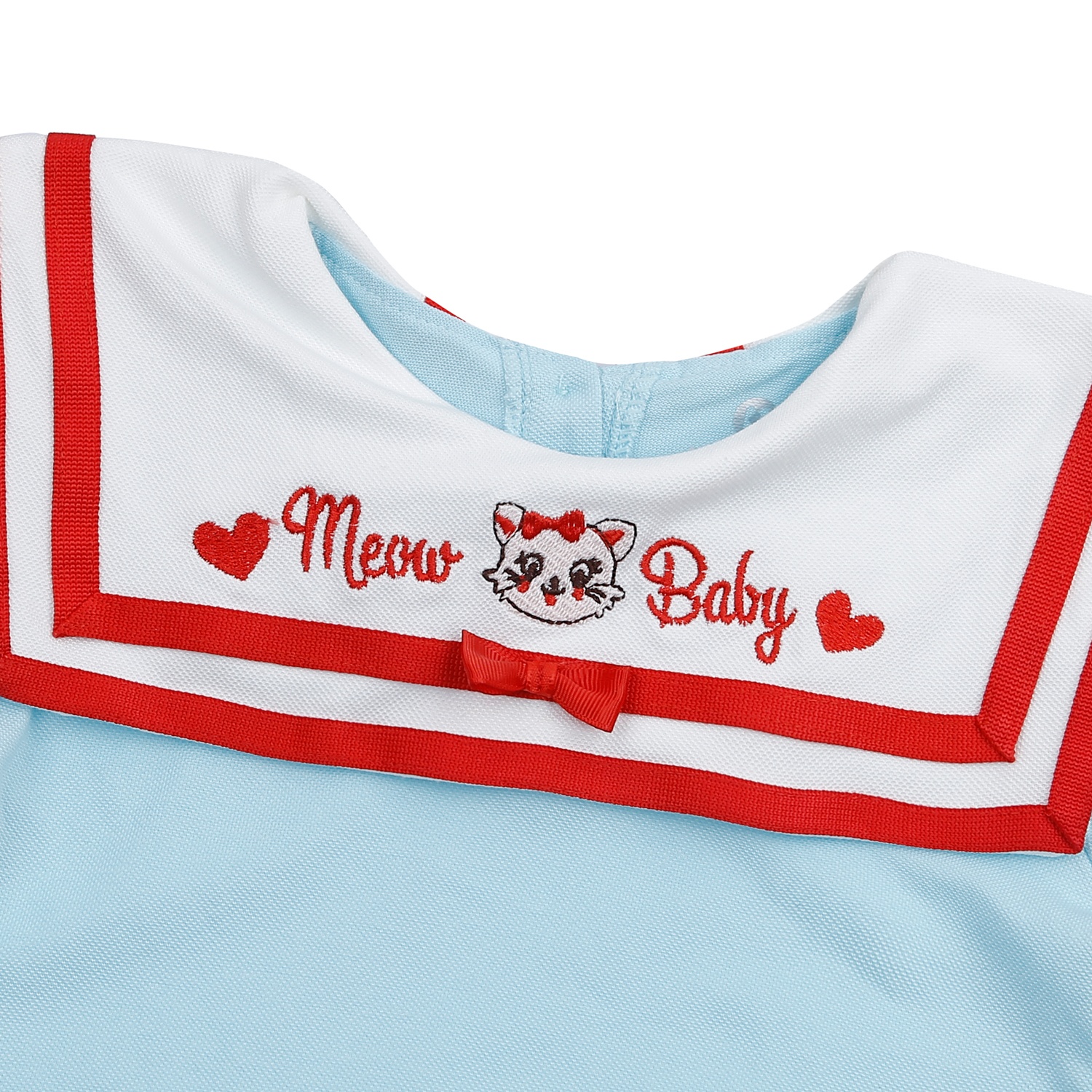 Set váy polo KidsPlaza cổ vuông HN23H (Xanh trắng)  hình 4