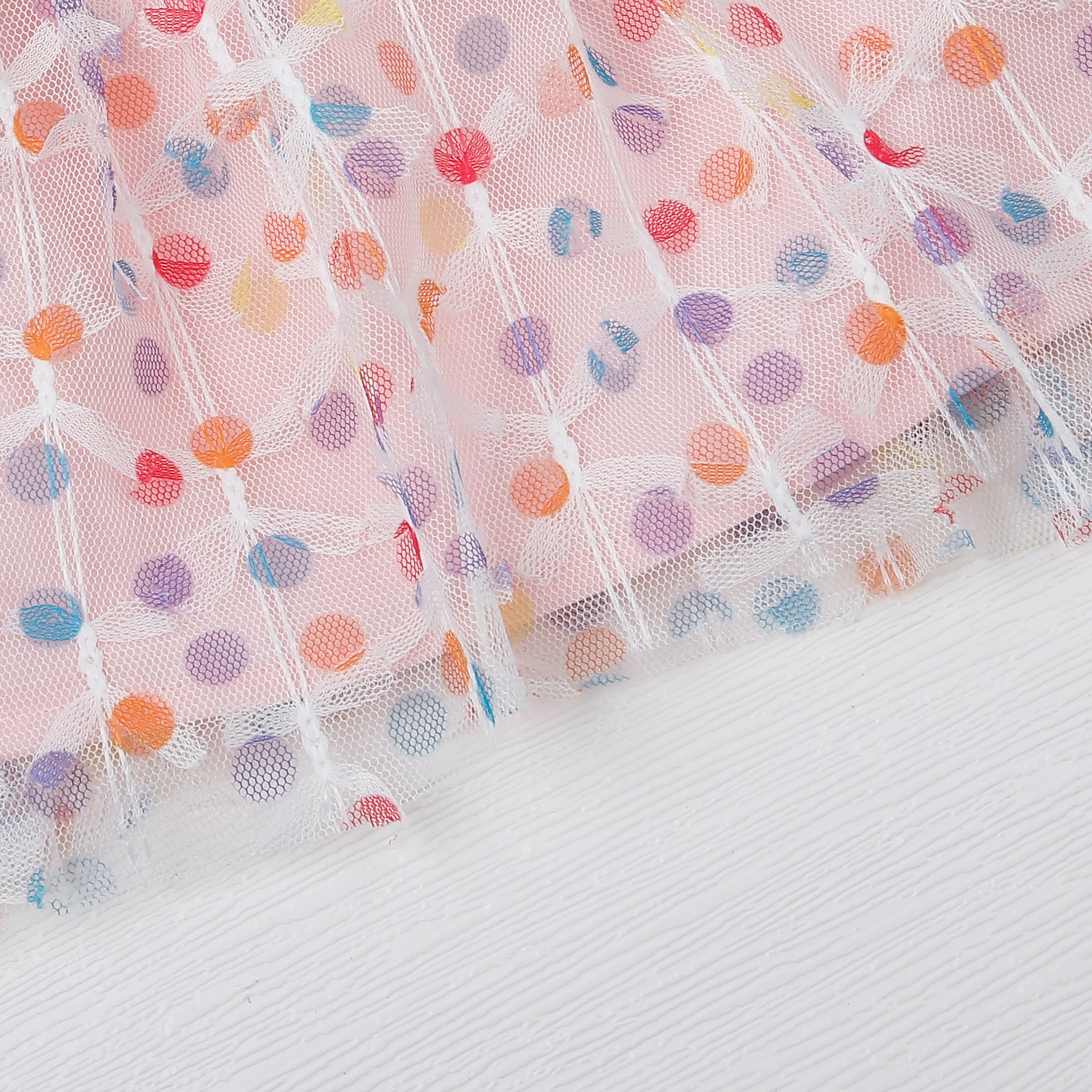 Váy bé gái KidsPlaza cổ vuông chấm bi HN23H (Hồng) hình 3