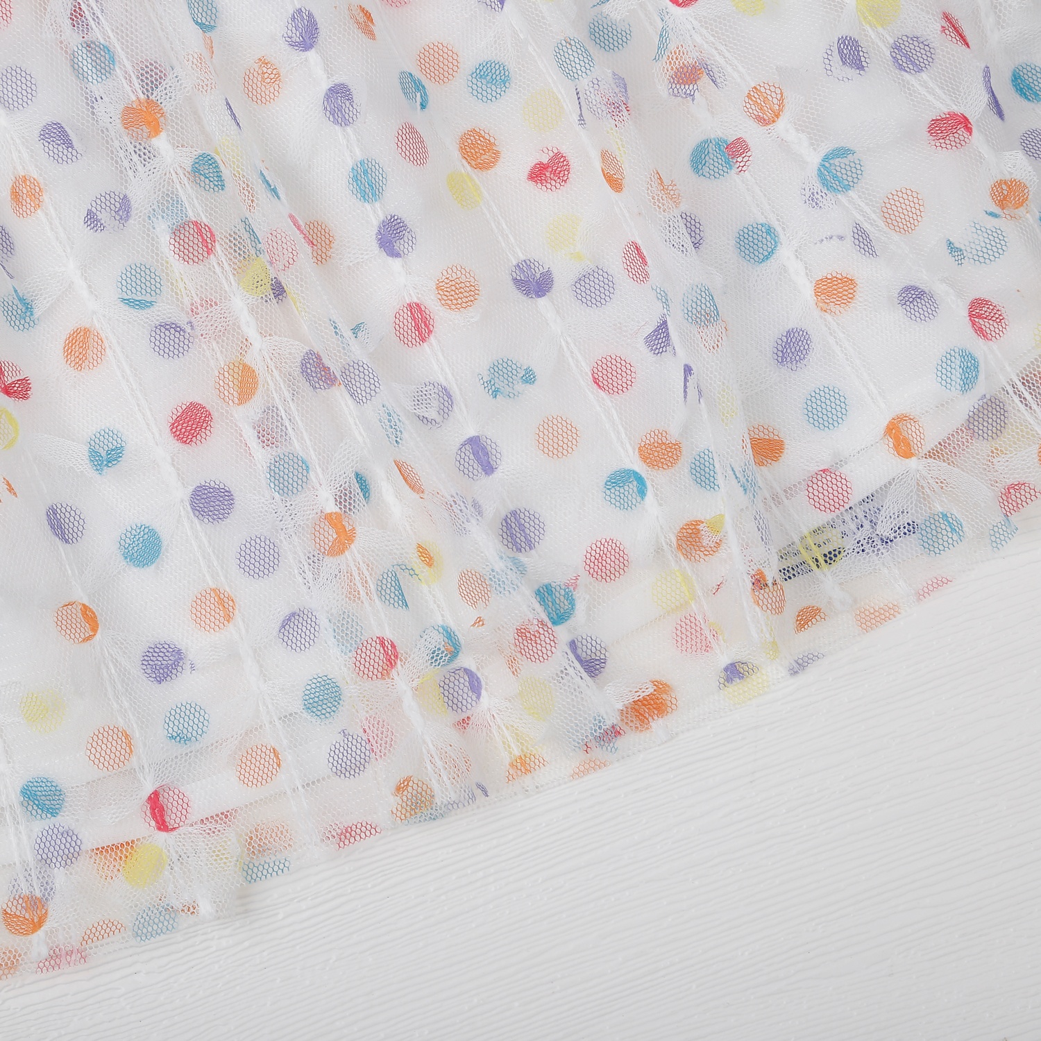 Váy bé gái KidsPlaza cổ vuông chấm bi HN23H (Trắng)