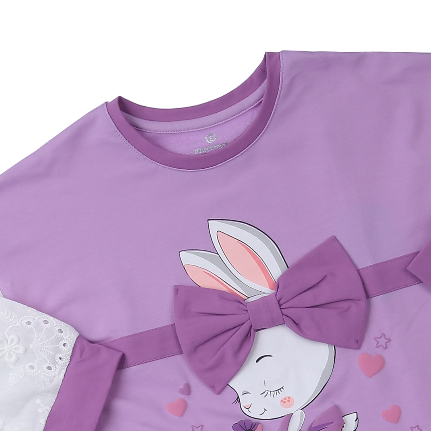 Váy dài da cá bé gái KidsPlaza in thỏ nơ tím TT23T