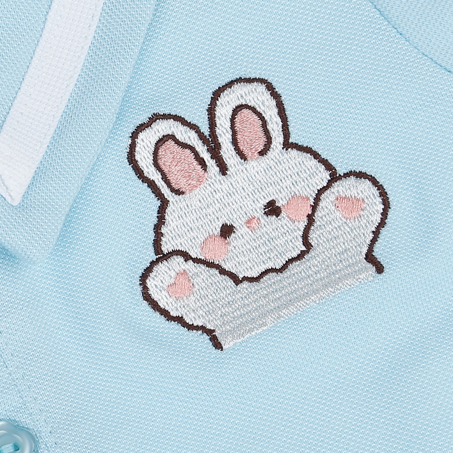 Váy Polo bé gái KidsPlaza thêu thỏ HN23H (Xanh) hình 3