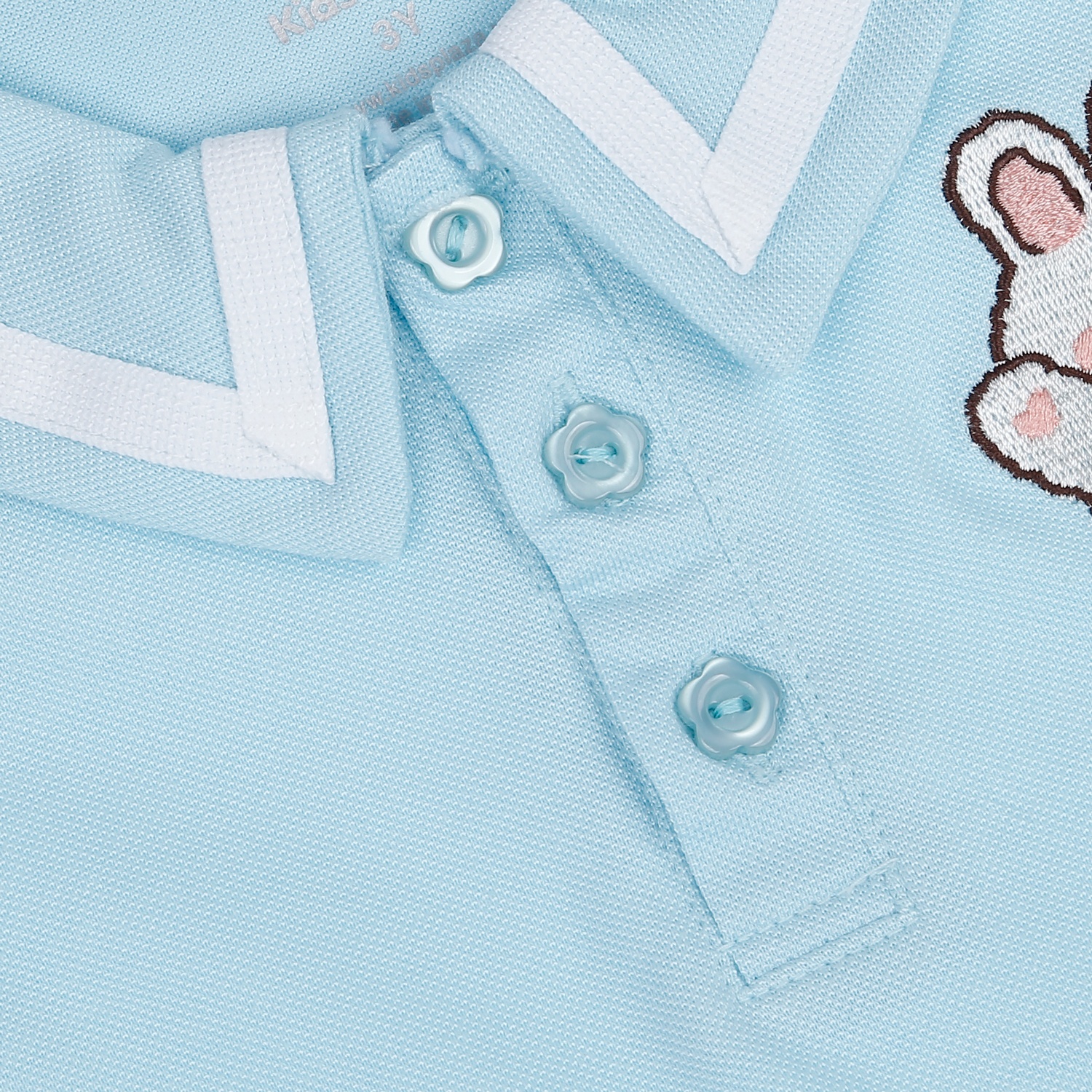 Váy Polo bé gái KidsPlaza thêu thỏ HN23H (Xanh) hình 4