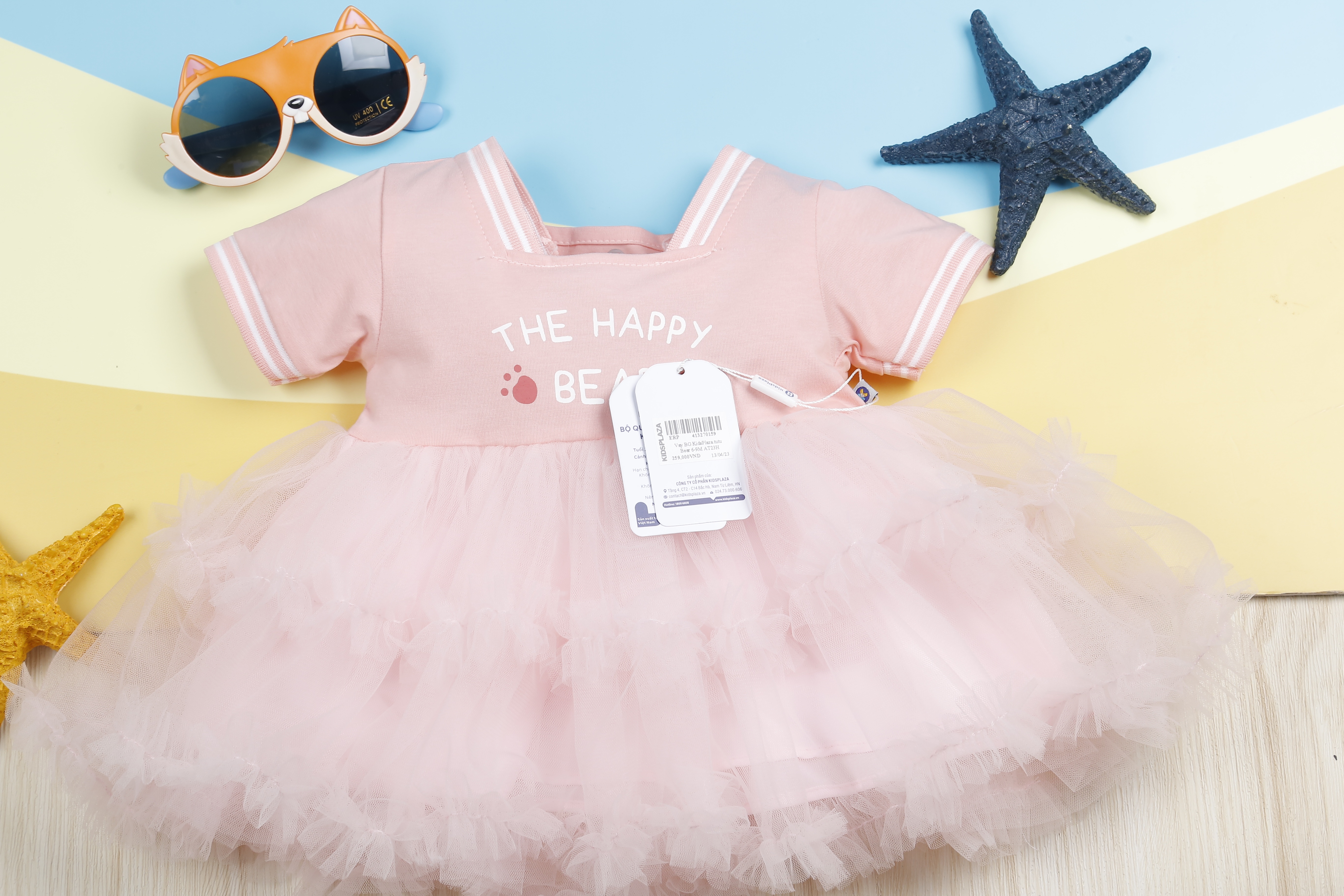 Váy tutu bé gái KidsPlaza Bear AT23H (Hồng) hình 4