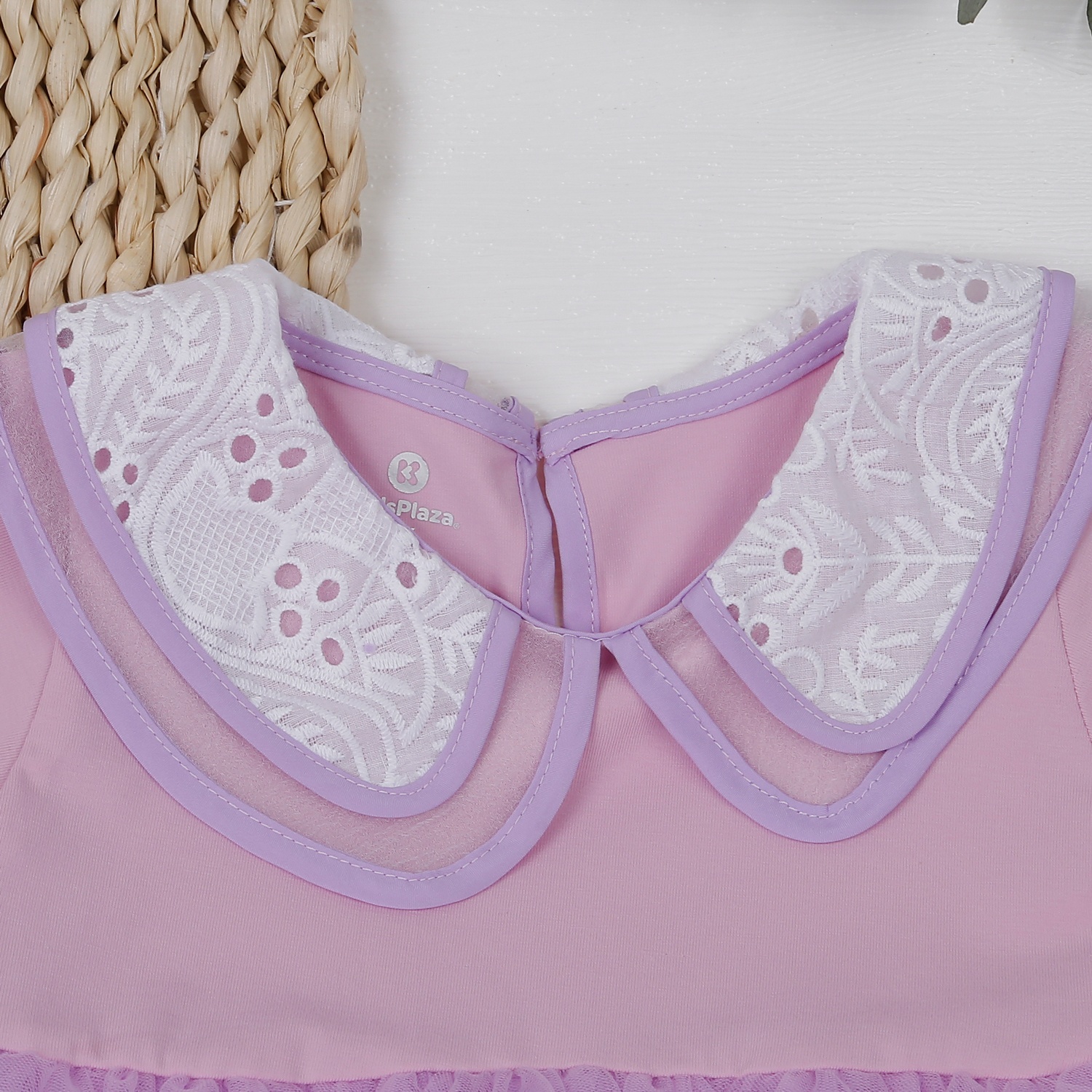 Váy tutu bé gái KidsPlaza cổ tròn ren AT23H (Tím) hình 2