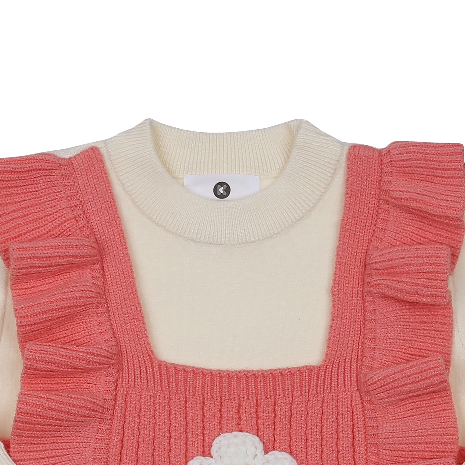 Áo len dài tay bé gái KidsPlaza giả gile bèo HN23D (Hồng) hình 2