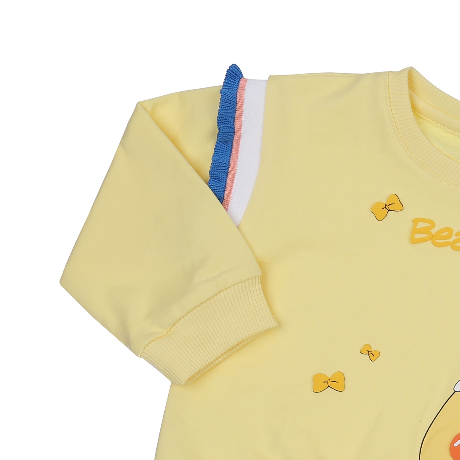 Bộ quần áo dài tay bé gái KidsPlaza in Bear cute TT23T (Vàng)