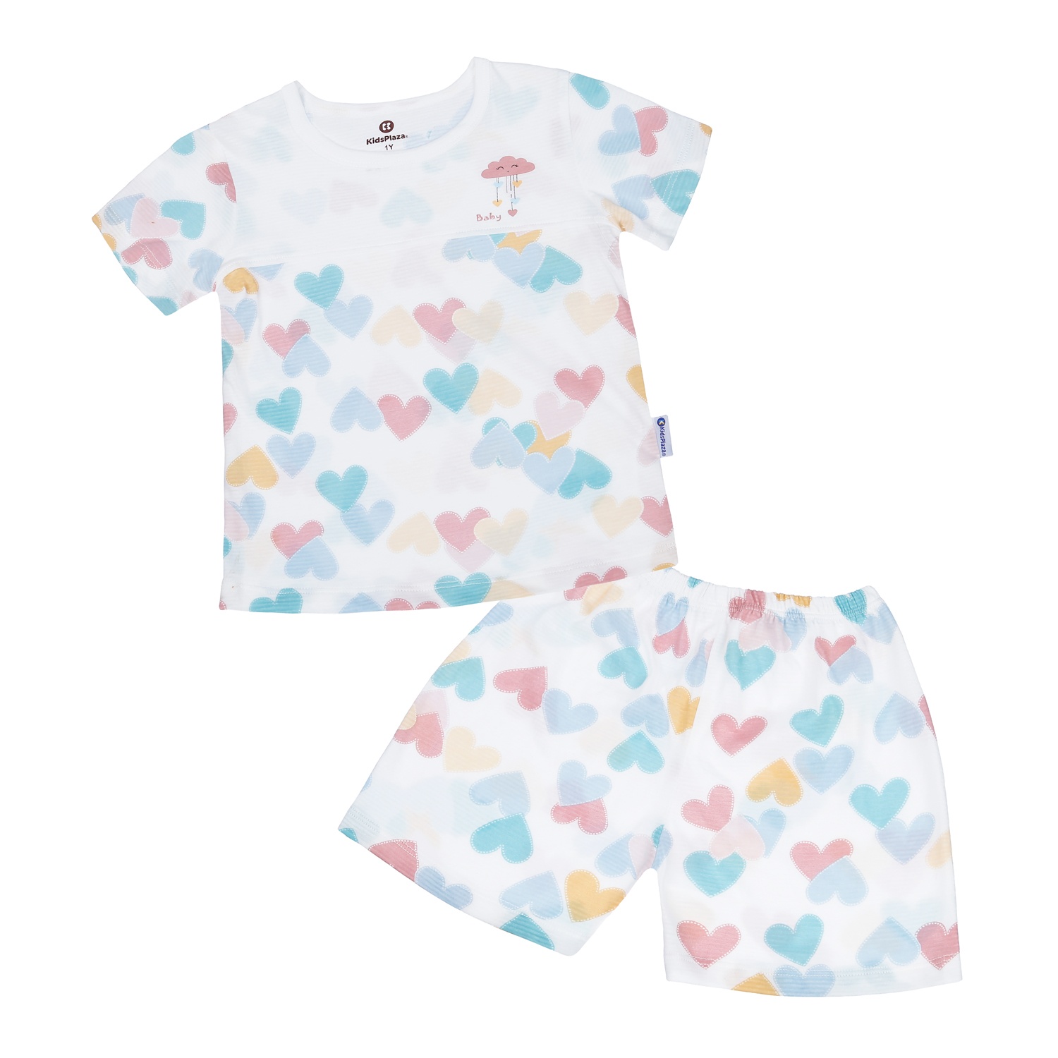 Bộ cộc tay bé gái KidsPlaza in hình trái tim M23H hình 1