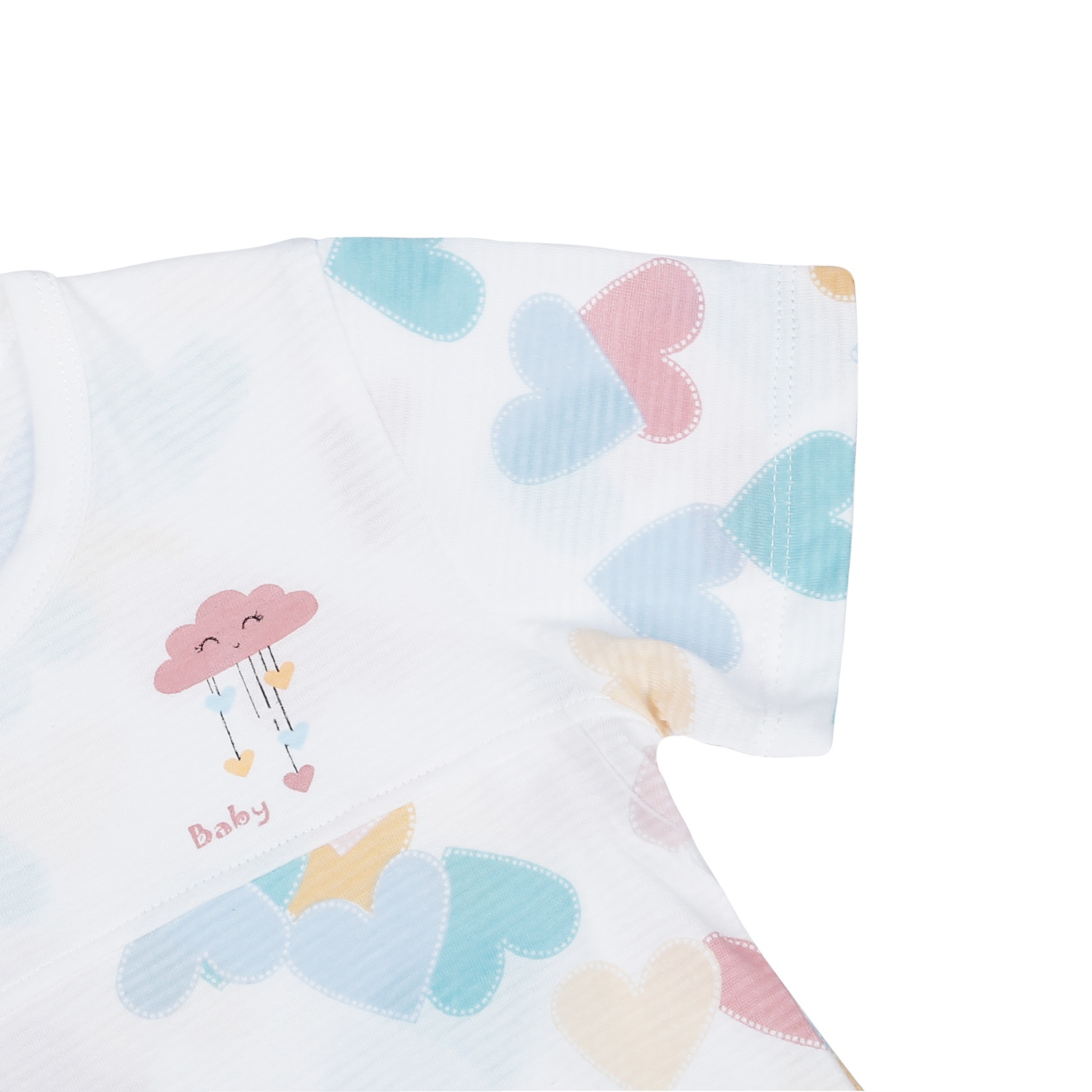 Bộ cộc tay bé gái KidsPlaza in hình trái tim M23H hình 5